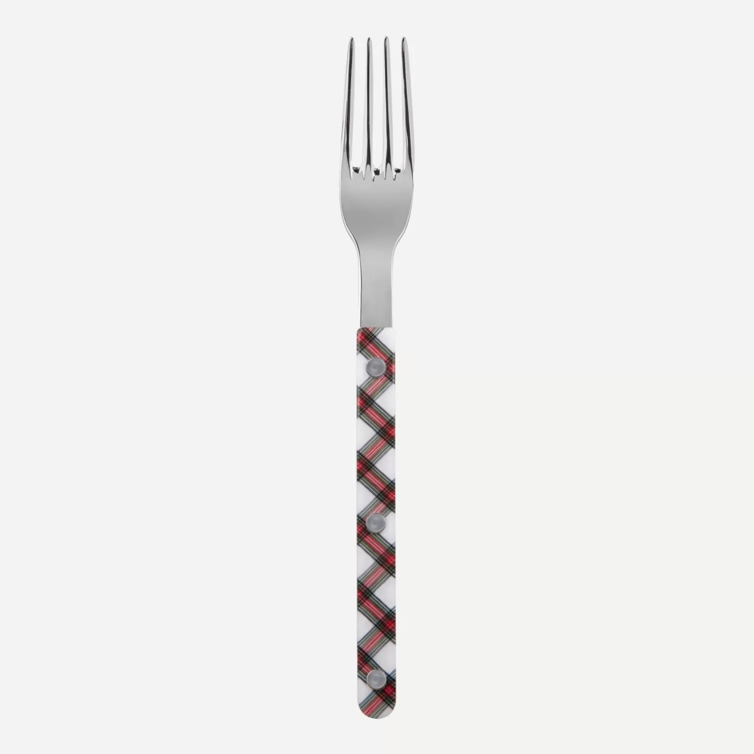 Fourchette De Table<Sabre Paris Bistrot Tartan, Blanc