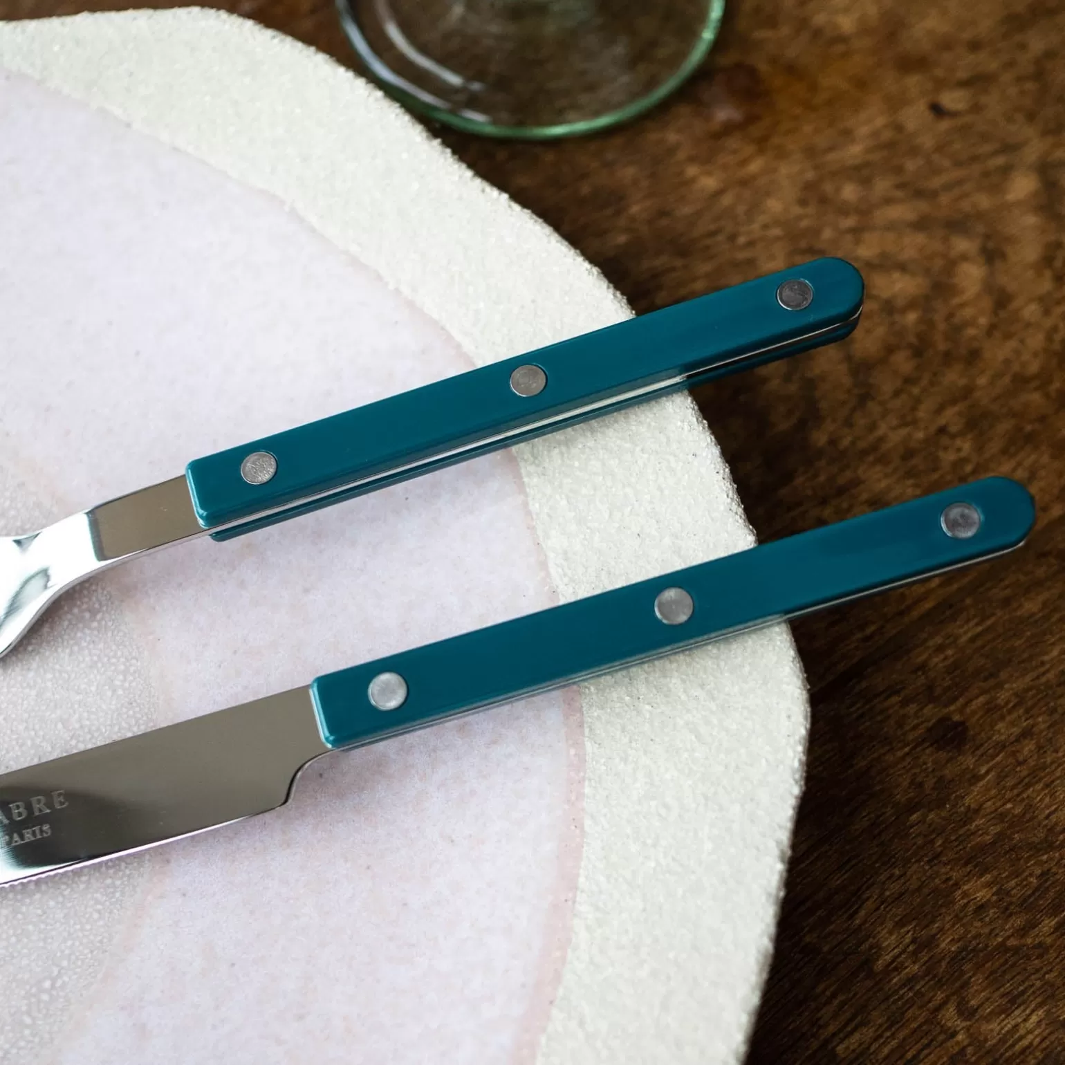 Fourchette De Table<Sabre Paris Bistrot Uni, Bleu canard