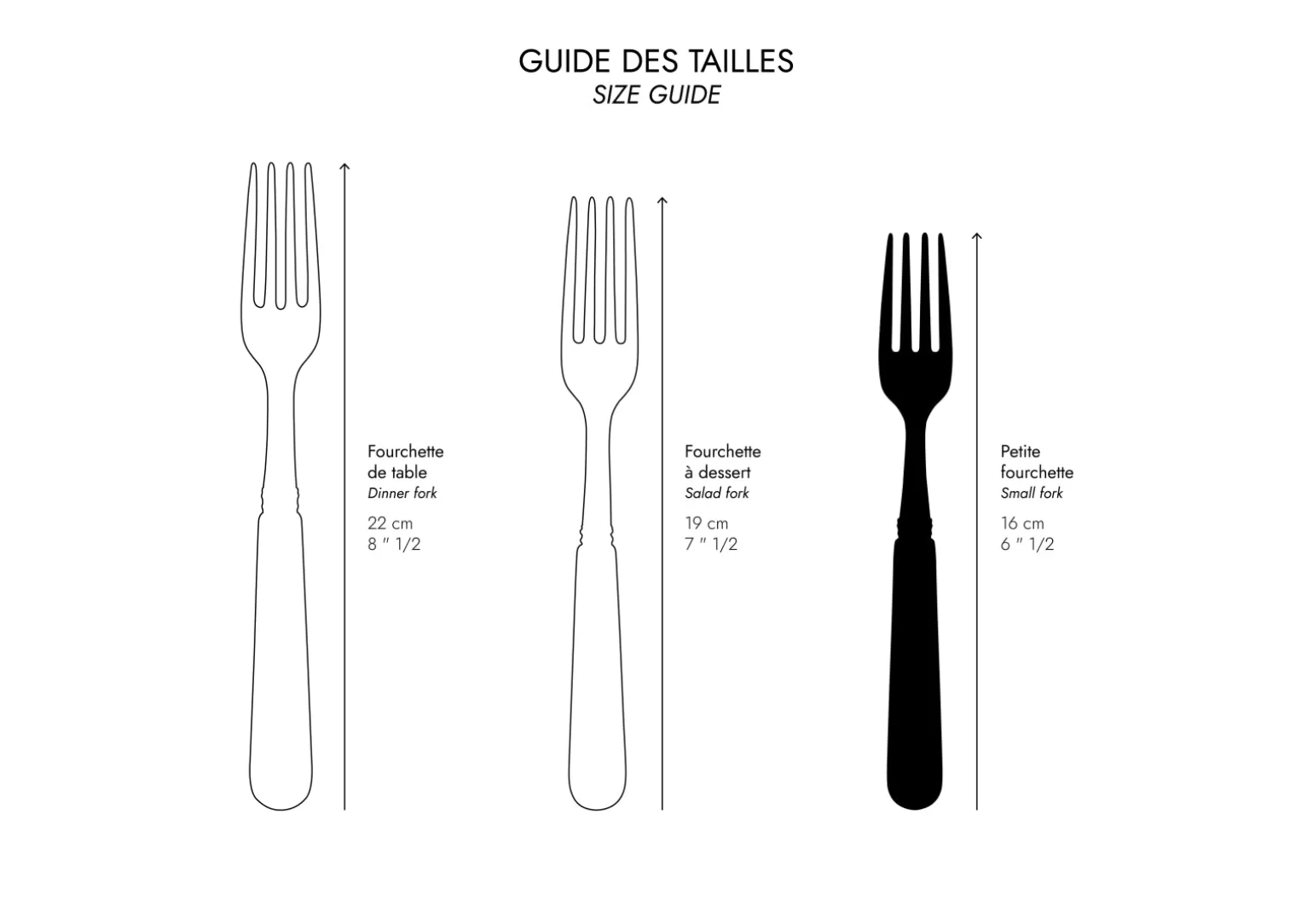 Petite Fourchette<Sabre Paris Bistrot Vintage Dune, Noir