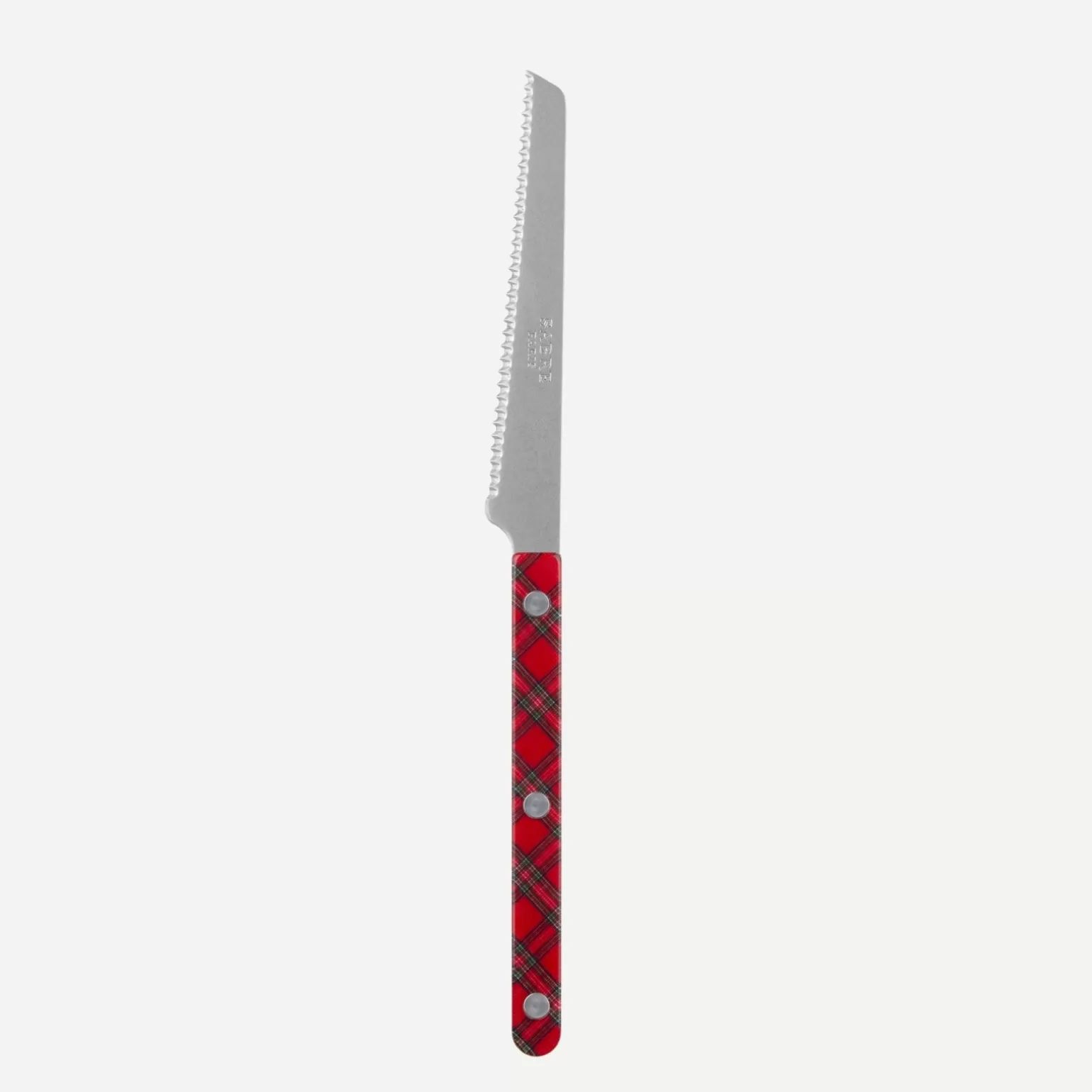 Couteau À Tomate<Sabre Paris Bistrot Vintage Tartan, Rouge