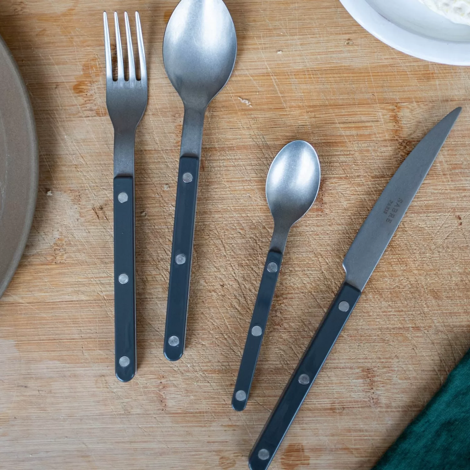 Couteau De Table<Sabre Paris Bistrot Vintage Uni, Anthracite