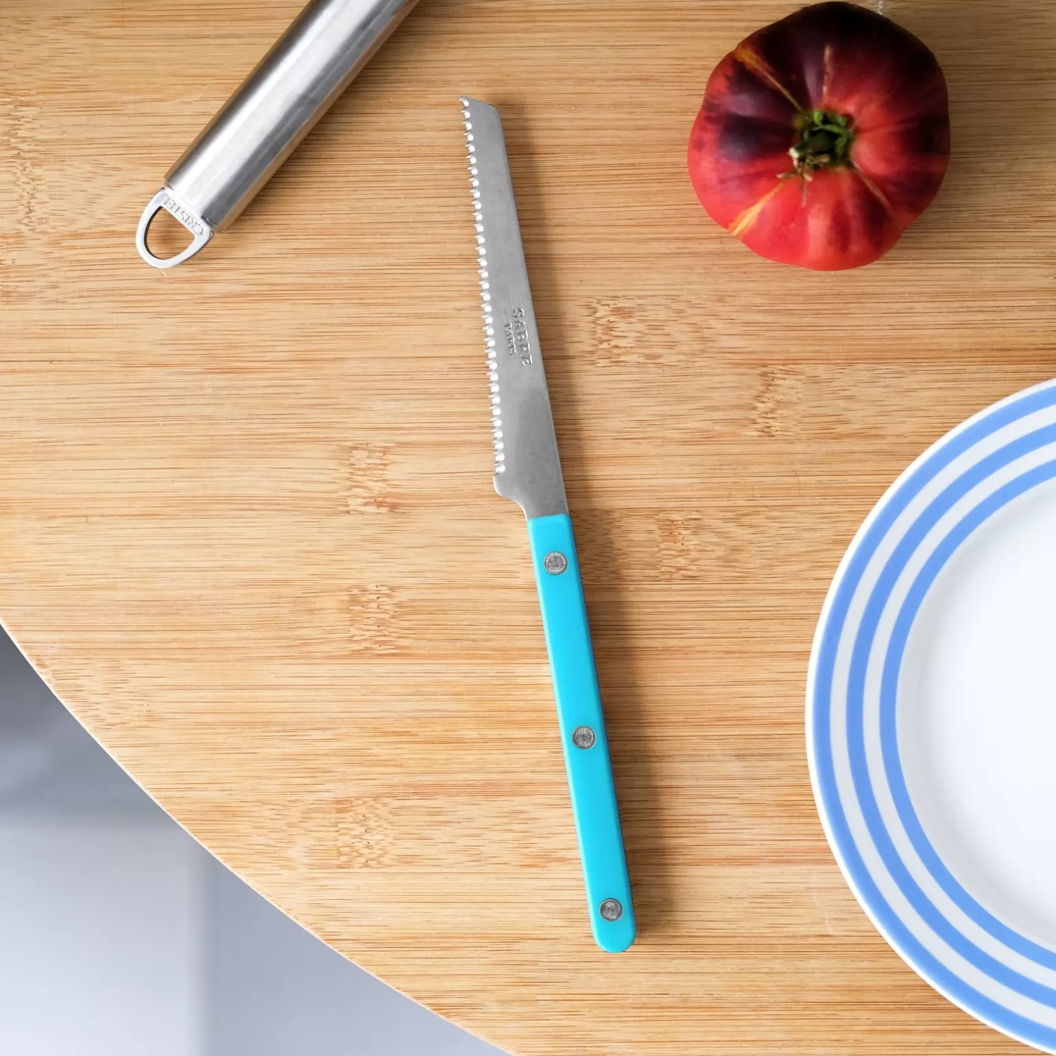 Couteau À Tomate<Sabre Paris Bistrot Vintage Uni, Turquoise