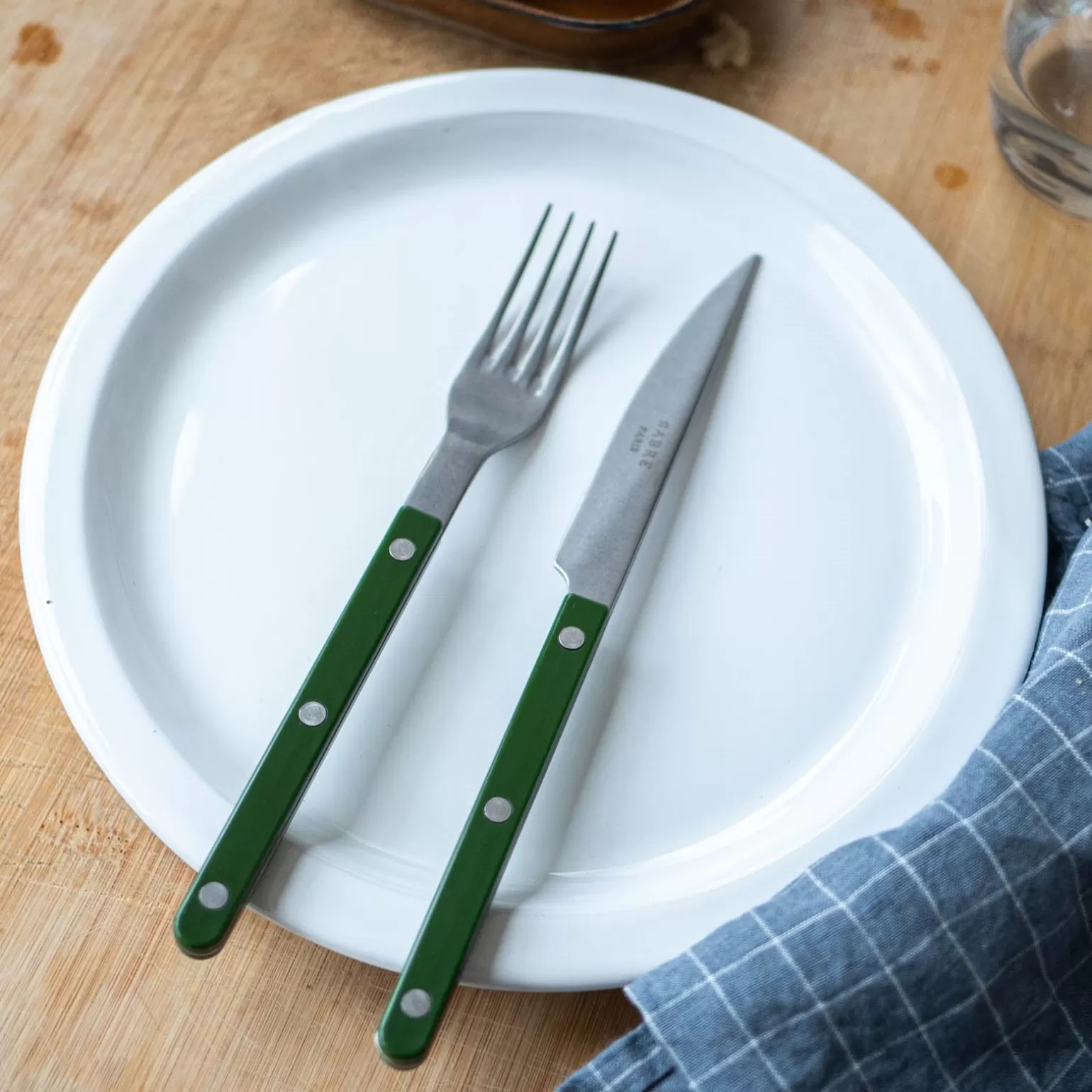 Fourchette De Table<Sabre Paris Bistrot Vintage Uni, Vert