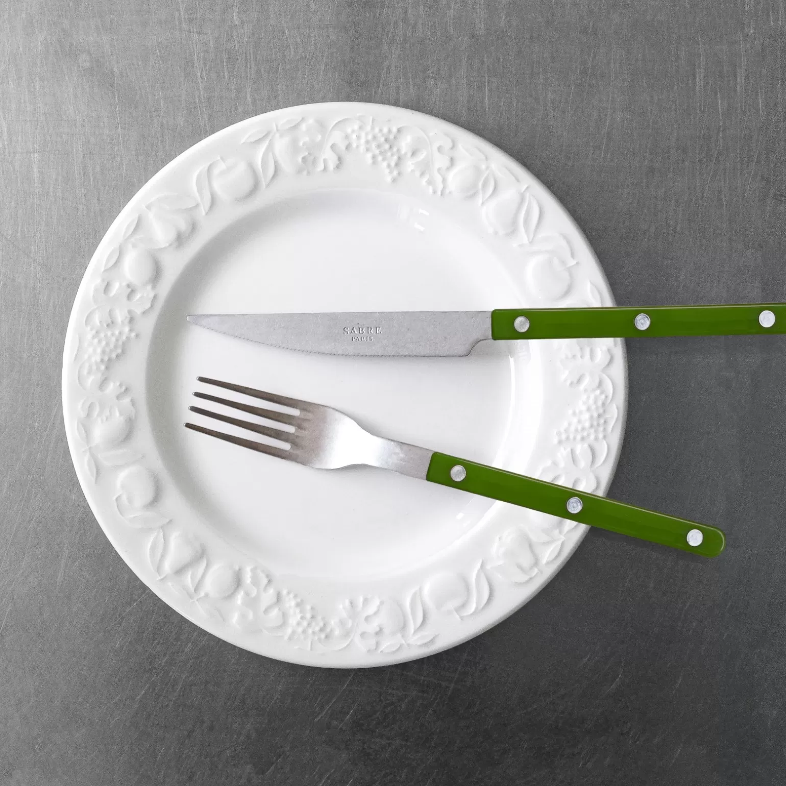 Fourchette De Table<Sabre Paris Bistrot Vintage Uni, Vert