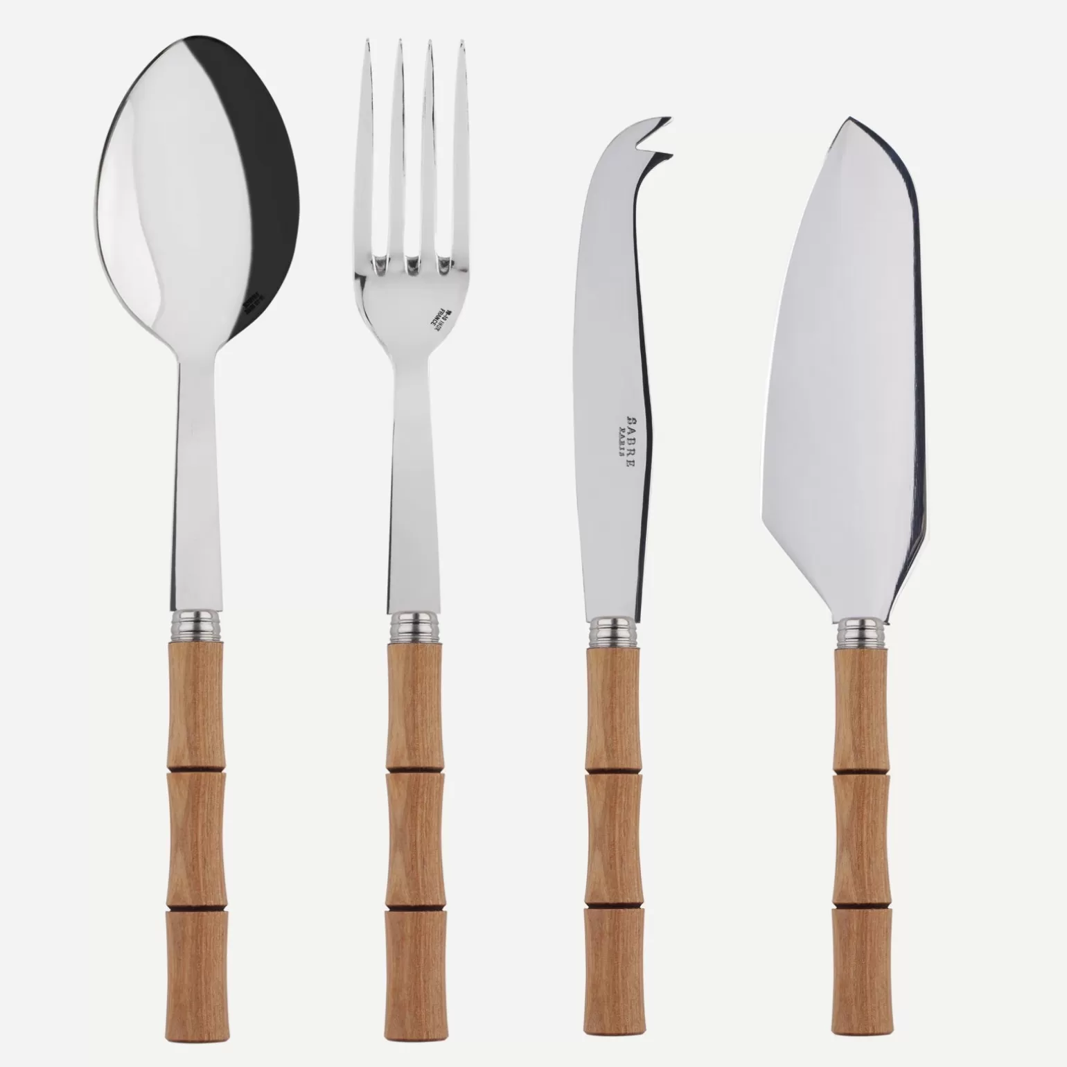 Set Les Essentiels - Ensemble De 4 Couverts De Service<Sabre Paris Bambou, Bois stratifié clair