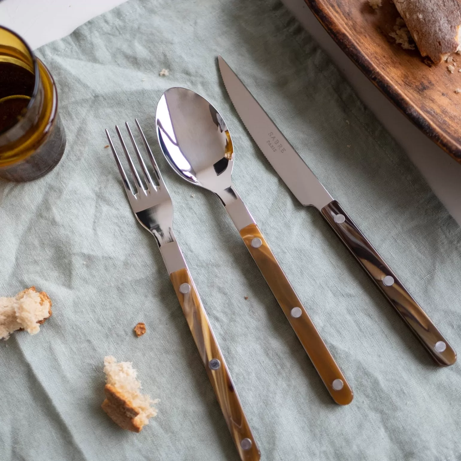 Ménagère De 48 Pièces<Sabre Paris Bistrot Buffle, Effet Buffle