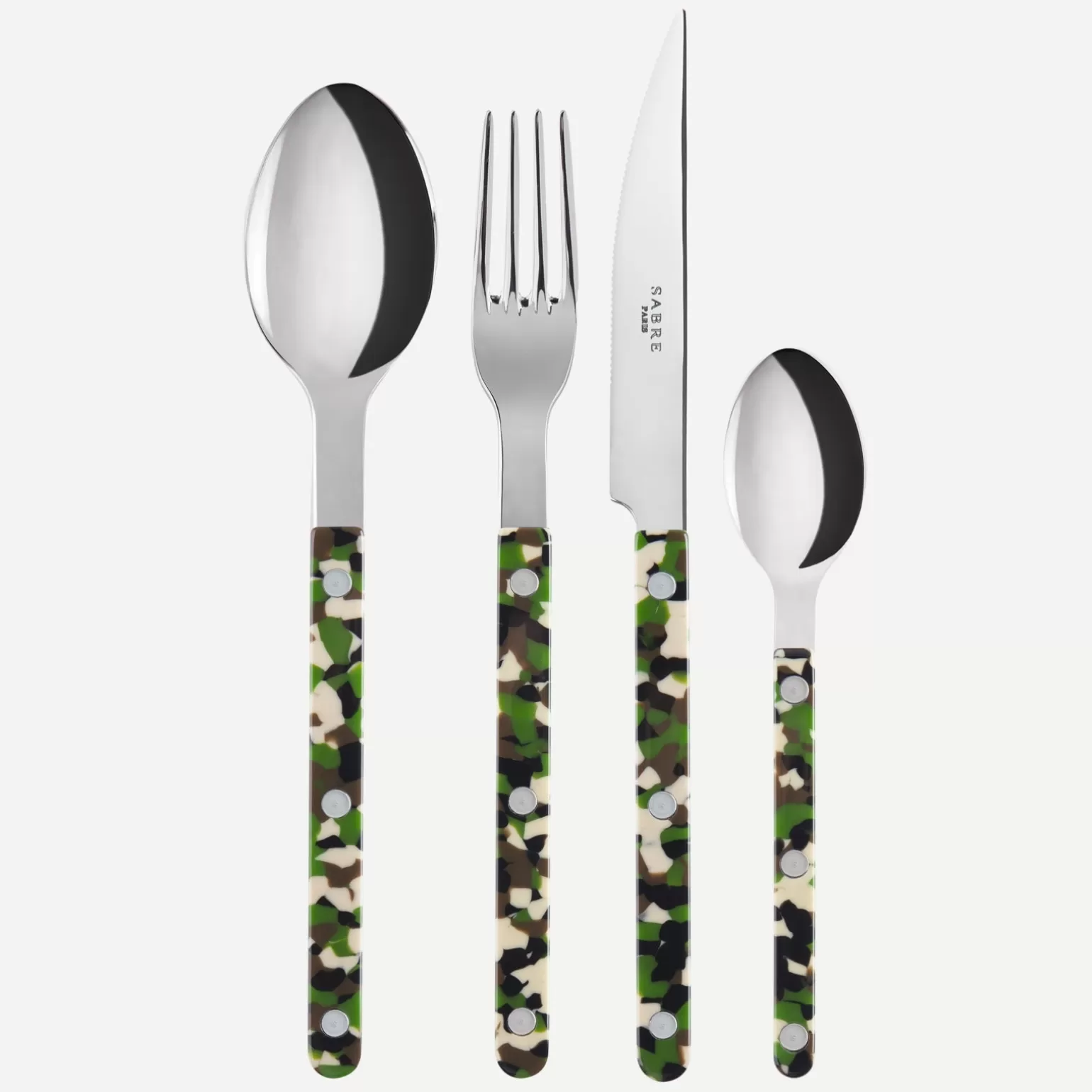 Set De 4 Pièces<Sabre Paris Bistrot Camouflage, Vert