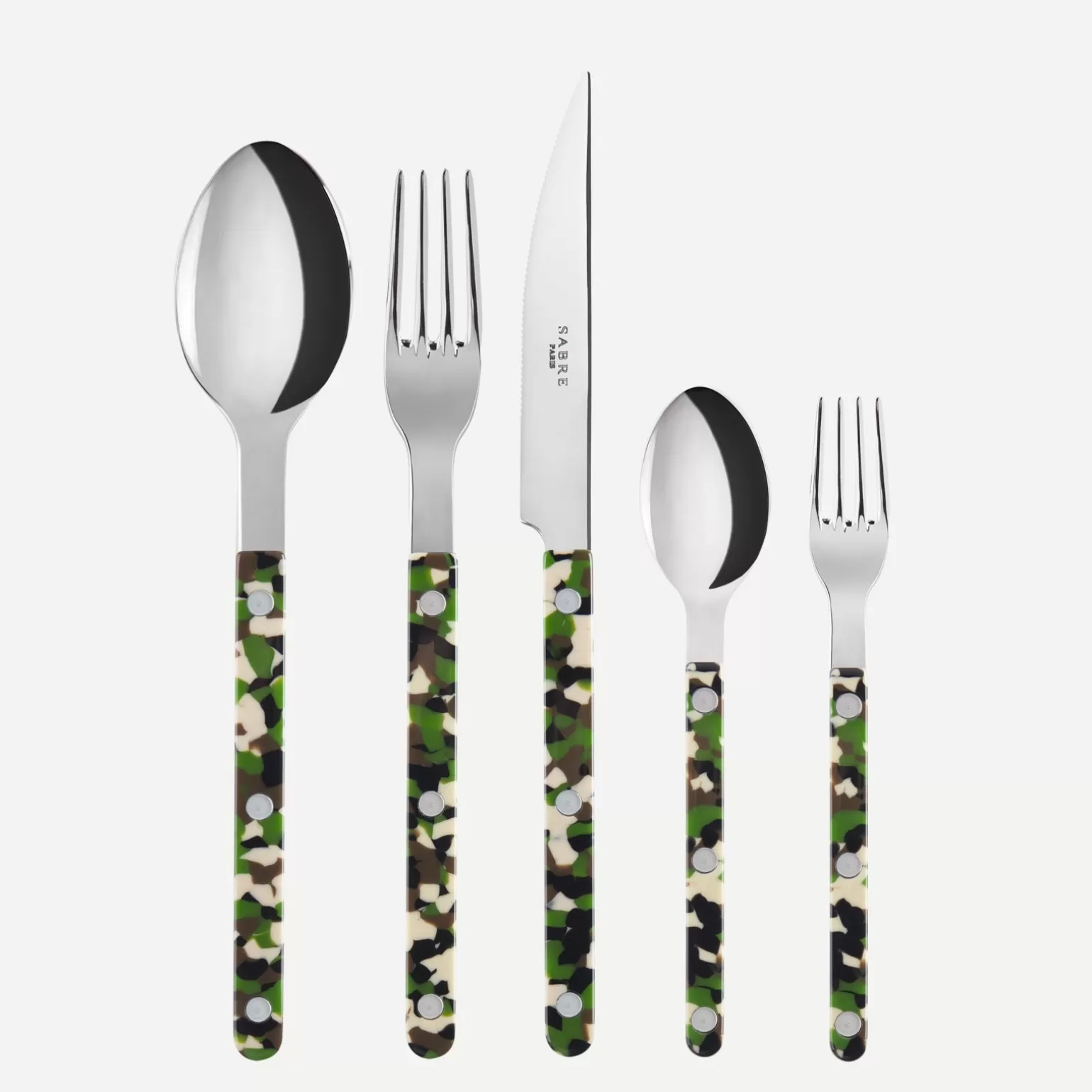 Set De 5 Pièces<Sabre Paris Bistrot Camouflage, Vert