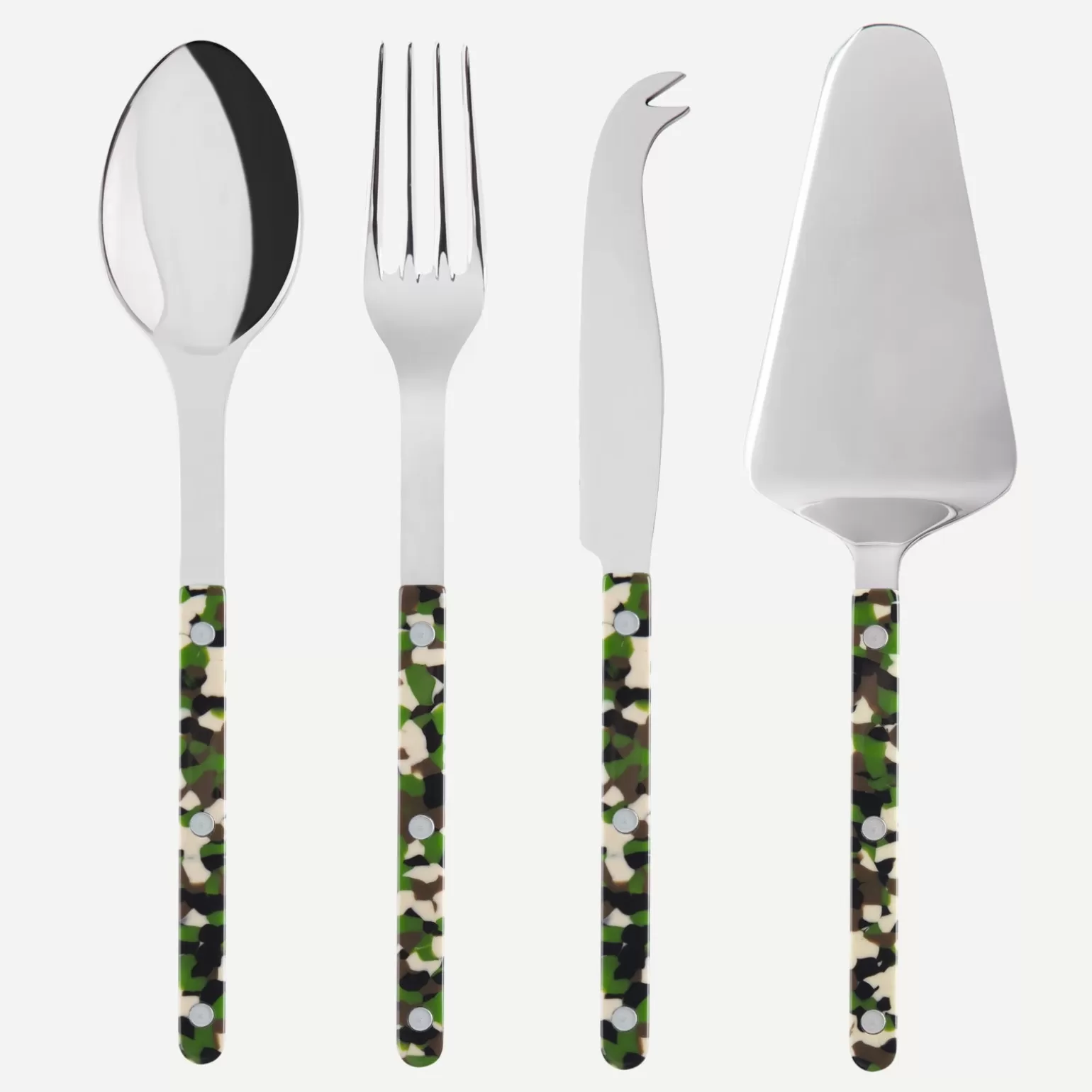 Set Les Essentiels - Ensemble De 4 Couverts De Service<Sabre Paris Bistrot Camouflage, Vert