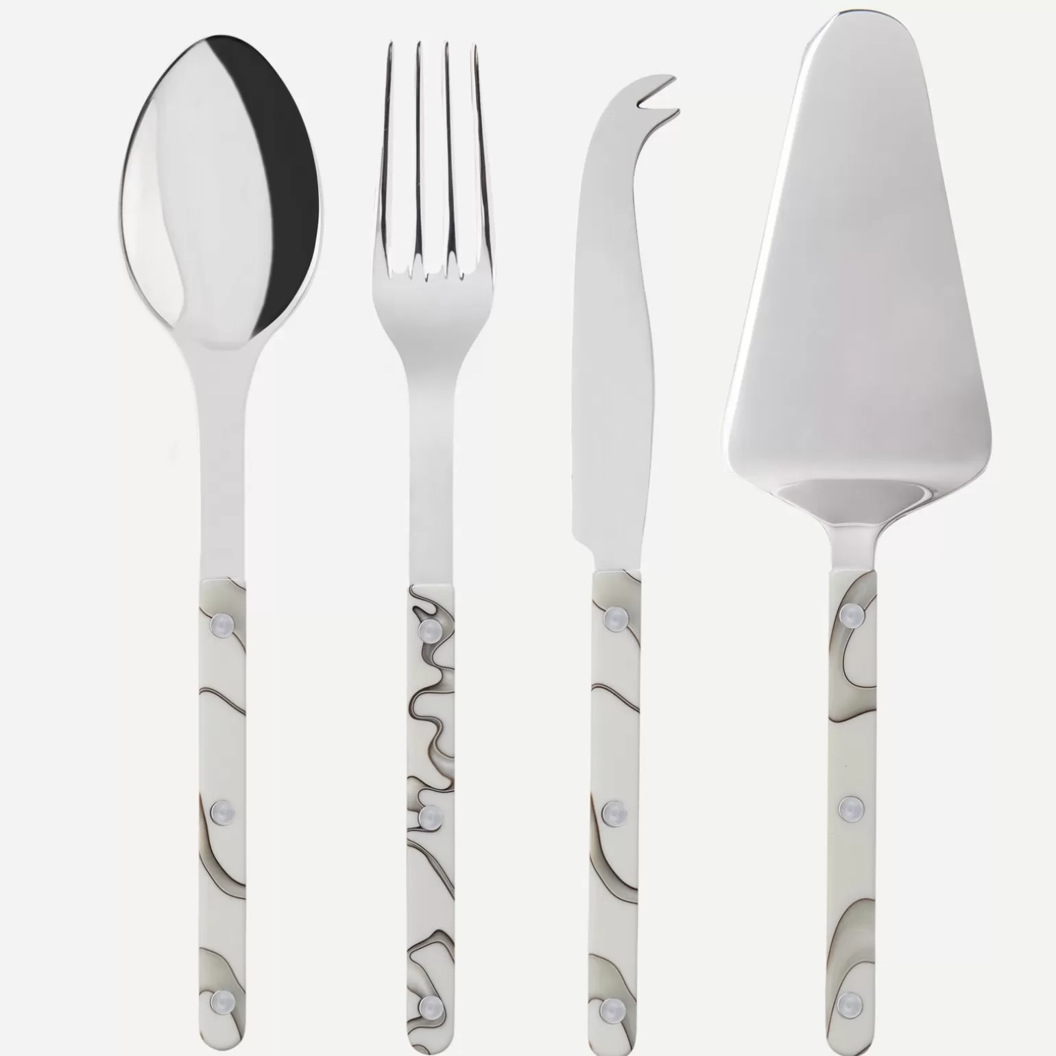 Set Les Essentiels - Ensemble De 4 Couverts De Service<Sabre Paris Bistrot Dune, Ivoire