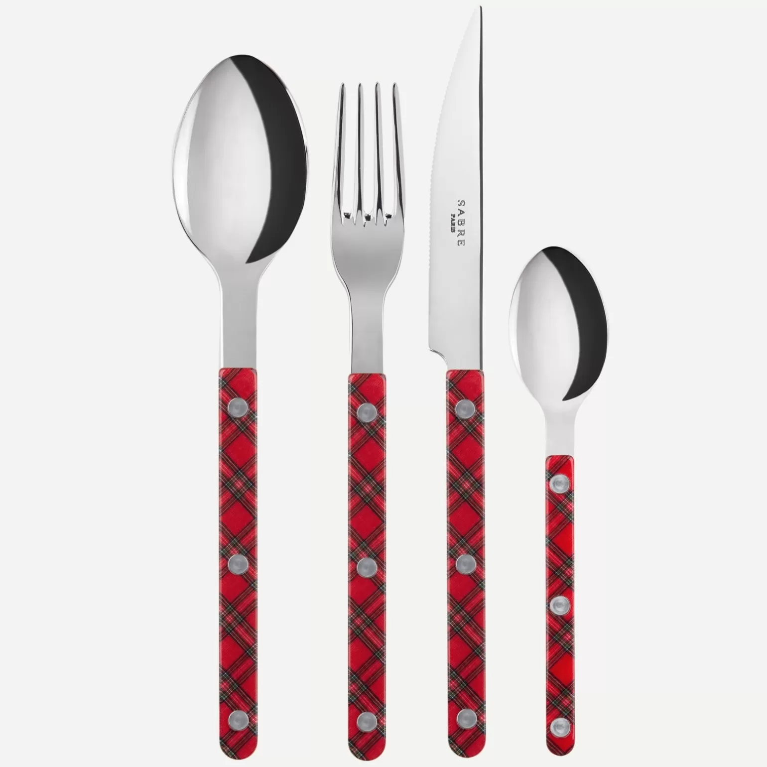 Set De 4 Pièces<Sabre Paris Bistrot Tartan, Rouge