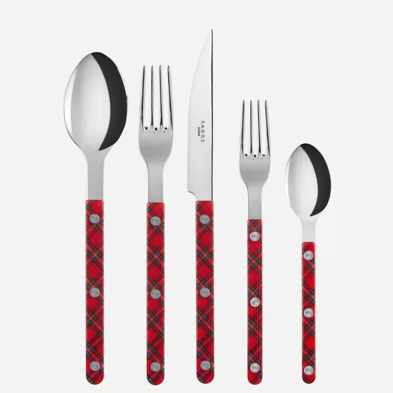 Set De 5 Pièces<Sabre Paris Bistrot Tartan, Rouge