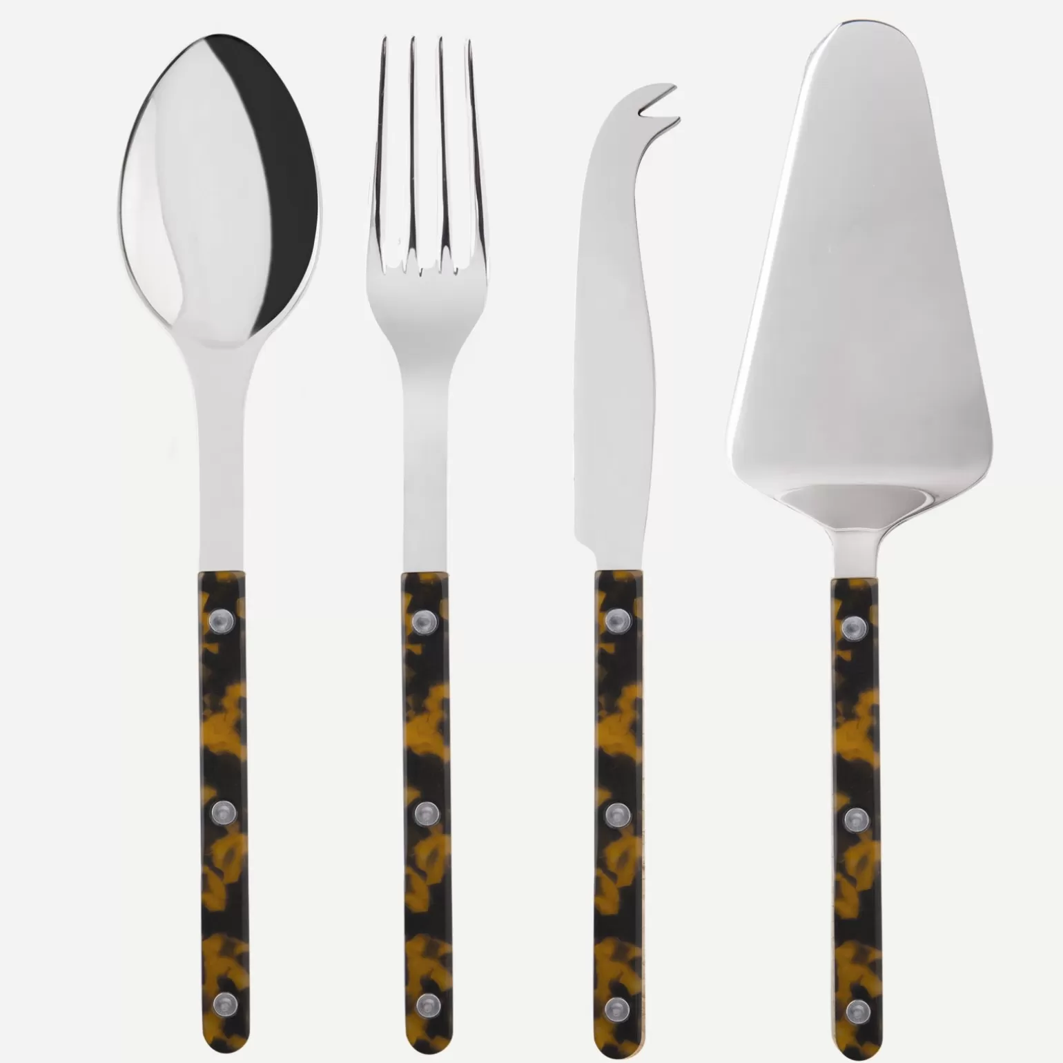 Set Les Essentiels - Ensemble De 4 Couverts De Service<Sabre Paris Bistrot Tortue, Effet Écaille