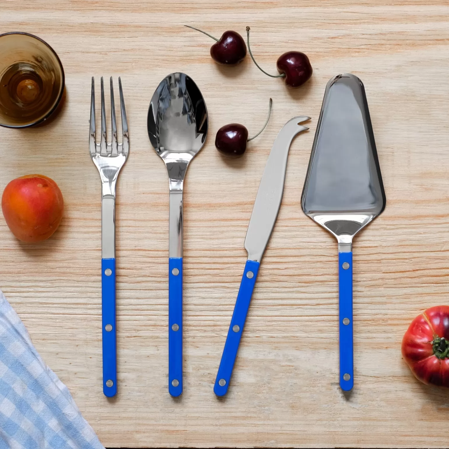 Set Les Essentiels - Ensemble De 4 Couverts De Service<Sabre Paris Bistrot Uni, Bleu outremer