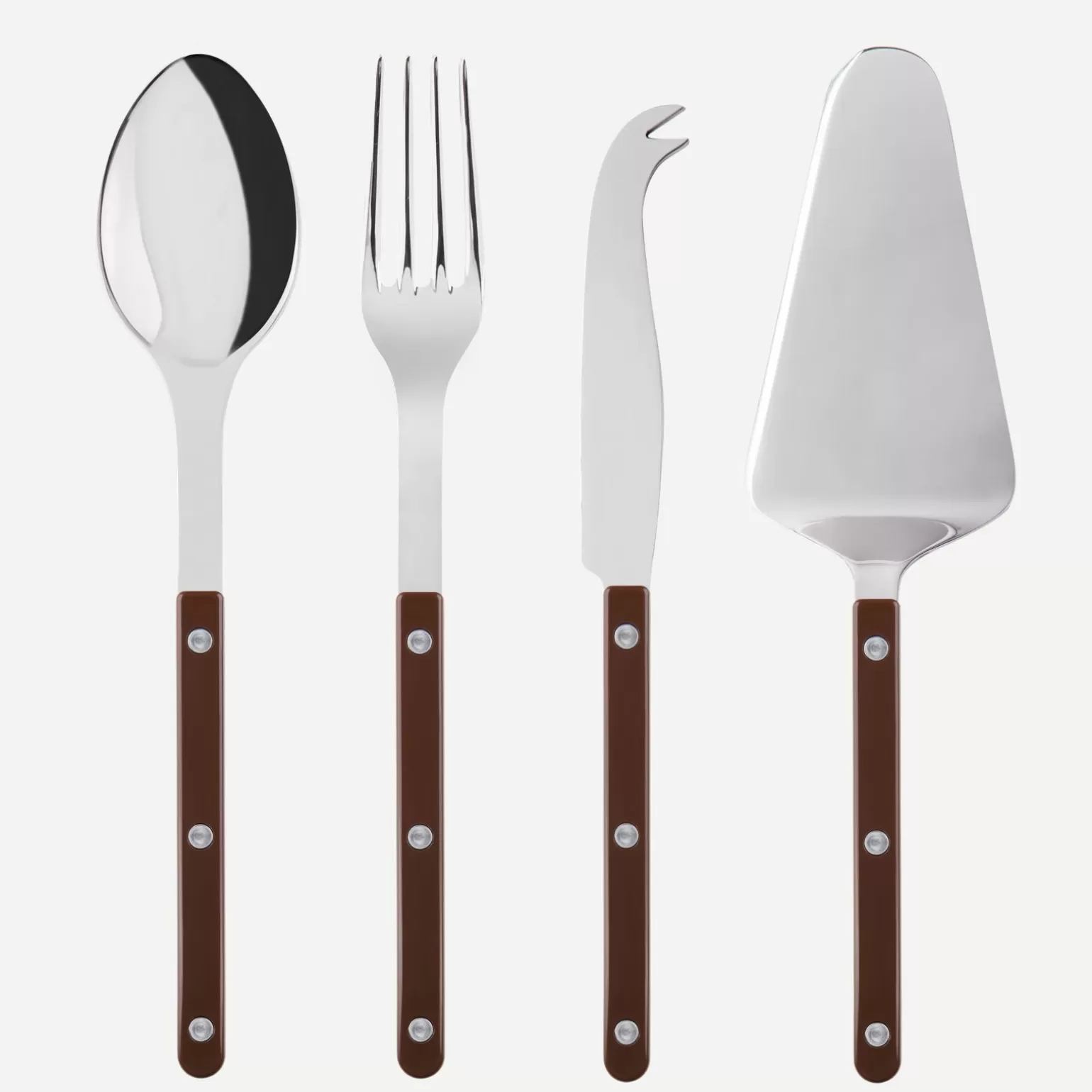 Set Les Essentiels - Ensemble De 4 Couverts De Service<Sabre Paris Bistrot Uni, Chocolat