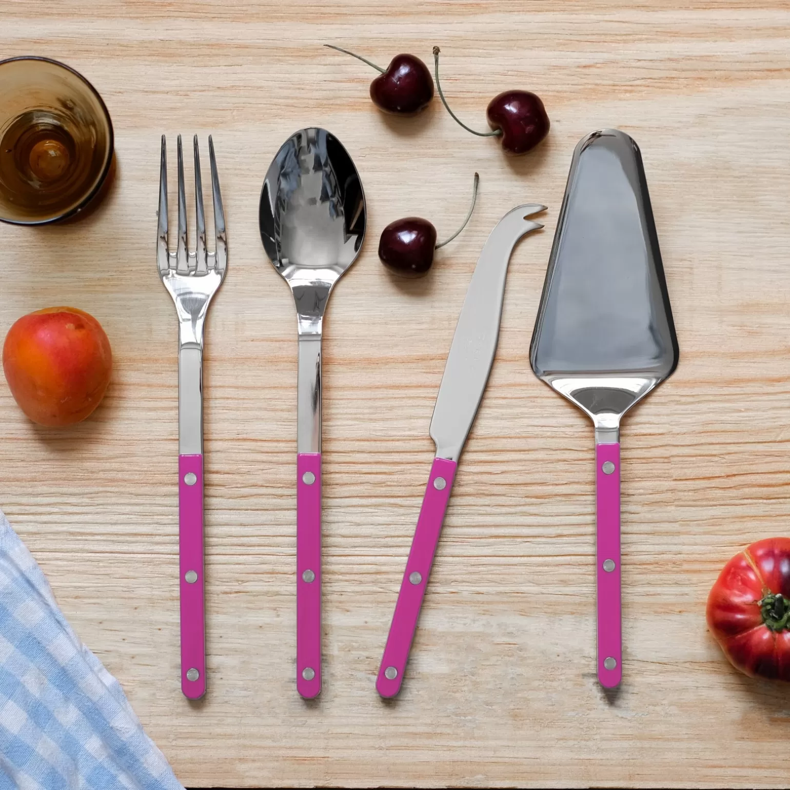 Set Les Essentiels - Ensemble De 4 Couverts De Service<Sabre Paris Bistrot Uni, Framboise