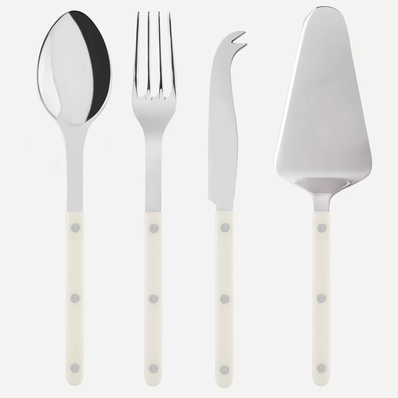 Set Les Essentiels - Ensemble De 4 Couverts De Service<Sabre Paris Bistrot Uni, Ivoire