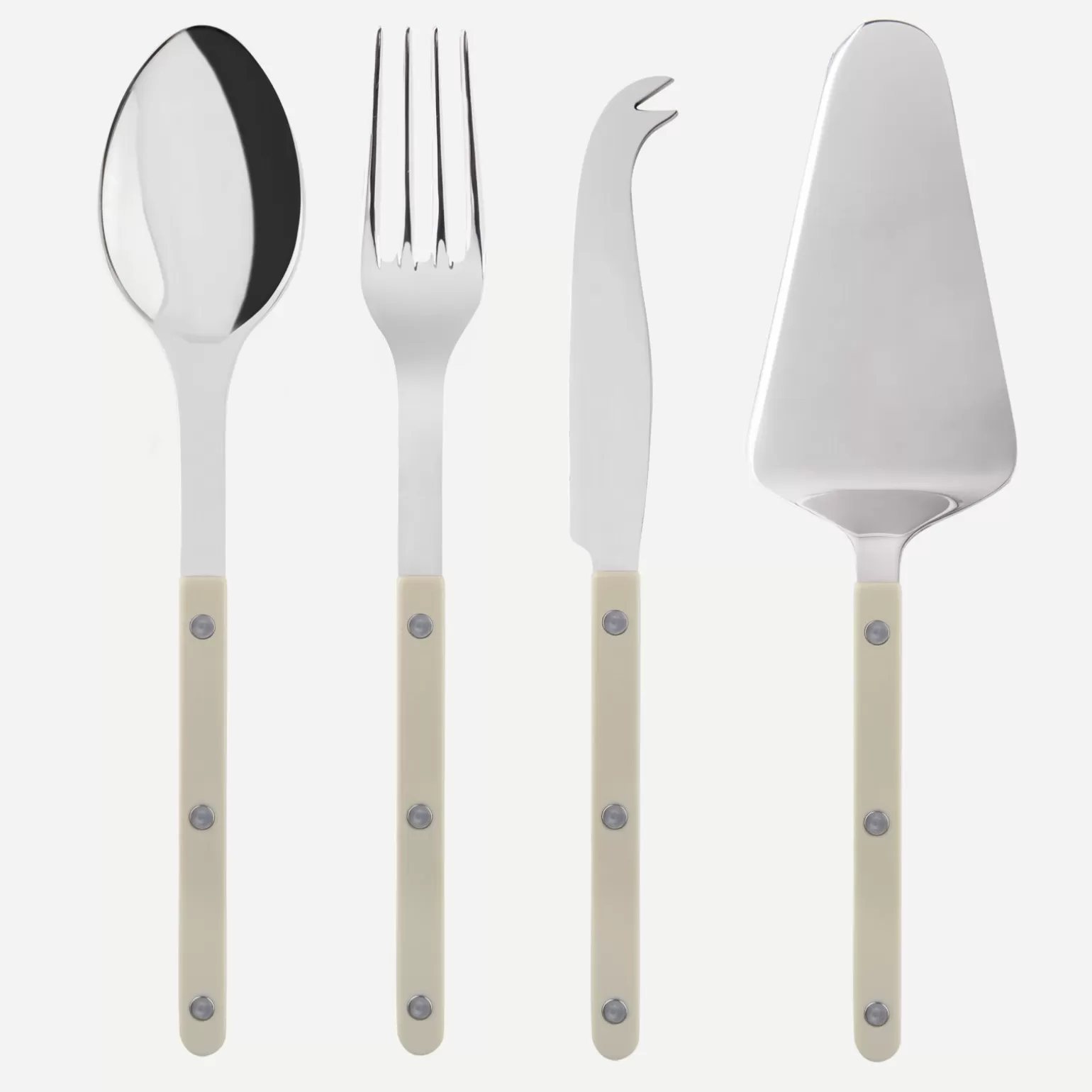 Set Les Essentiels - Ensemble De 4 Couverts De Service<Sabre Paris Bistrot Uni, Mastic