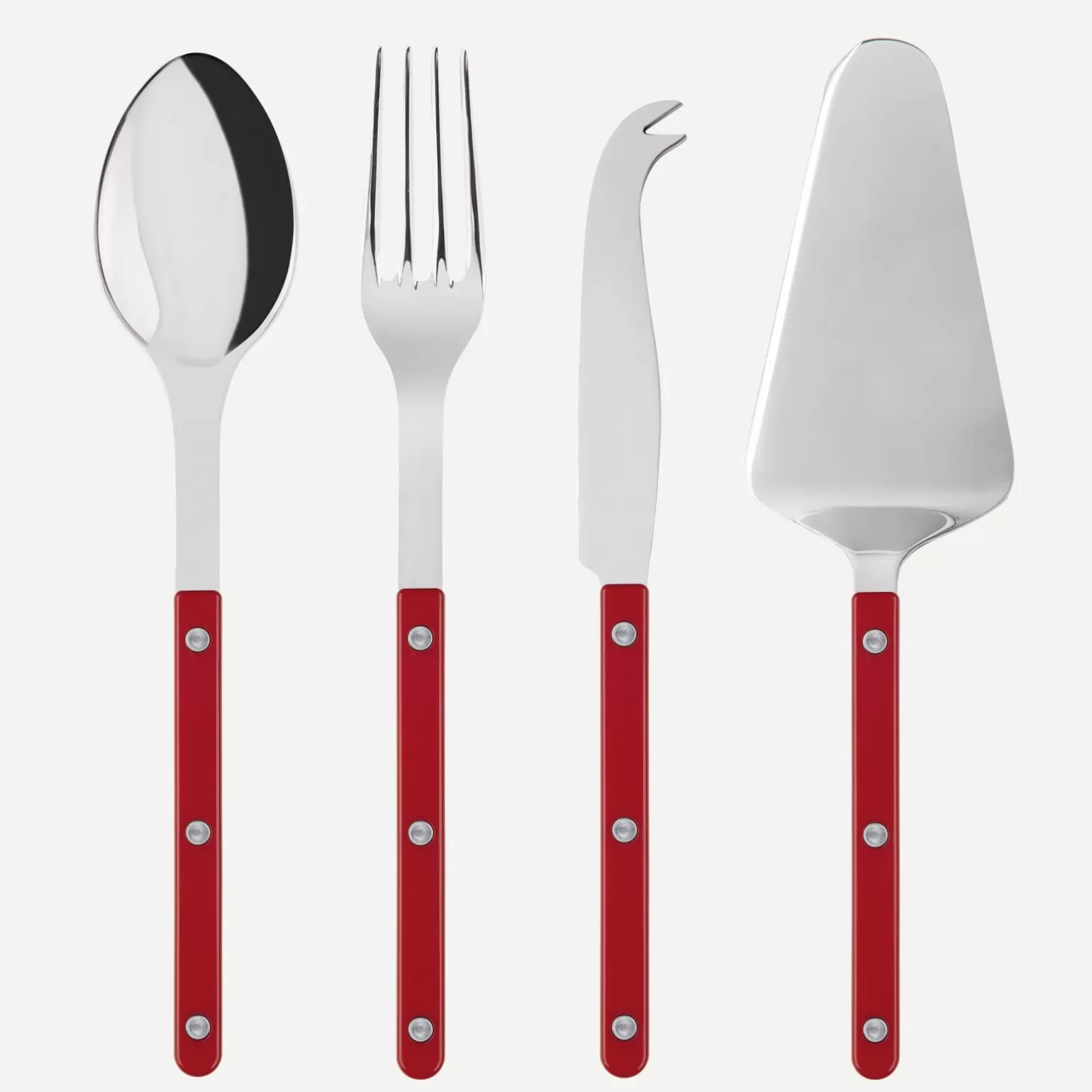 Set Les Essentiels - Ensemble De 4 Couverts De Service<Sabre Paris Bistrot Uni, Rouge