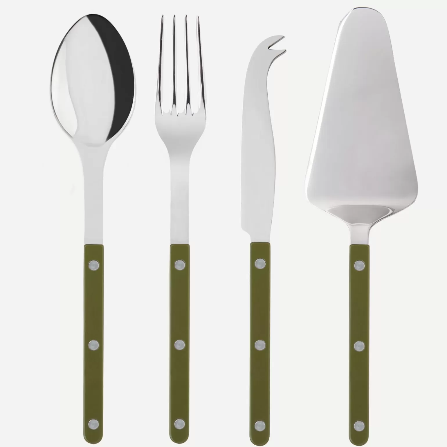 Set Les Essentiels - Ensemble De 4 Couverts De Service<Sabre Paris Bistrot Uni, Vert fougère