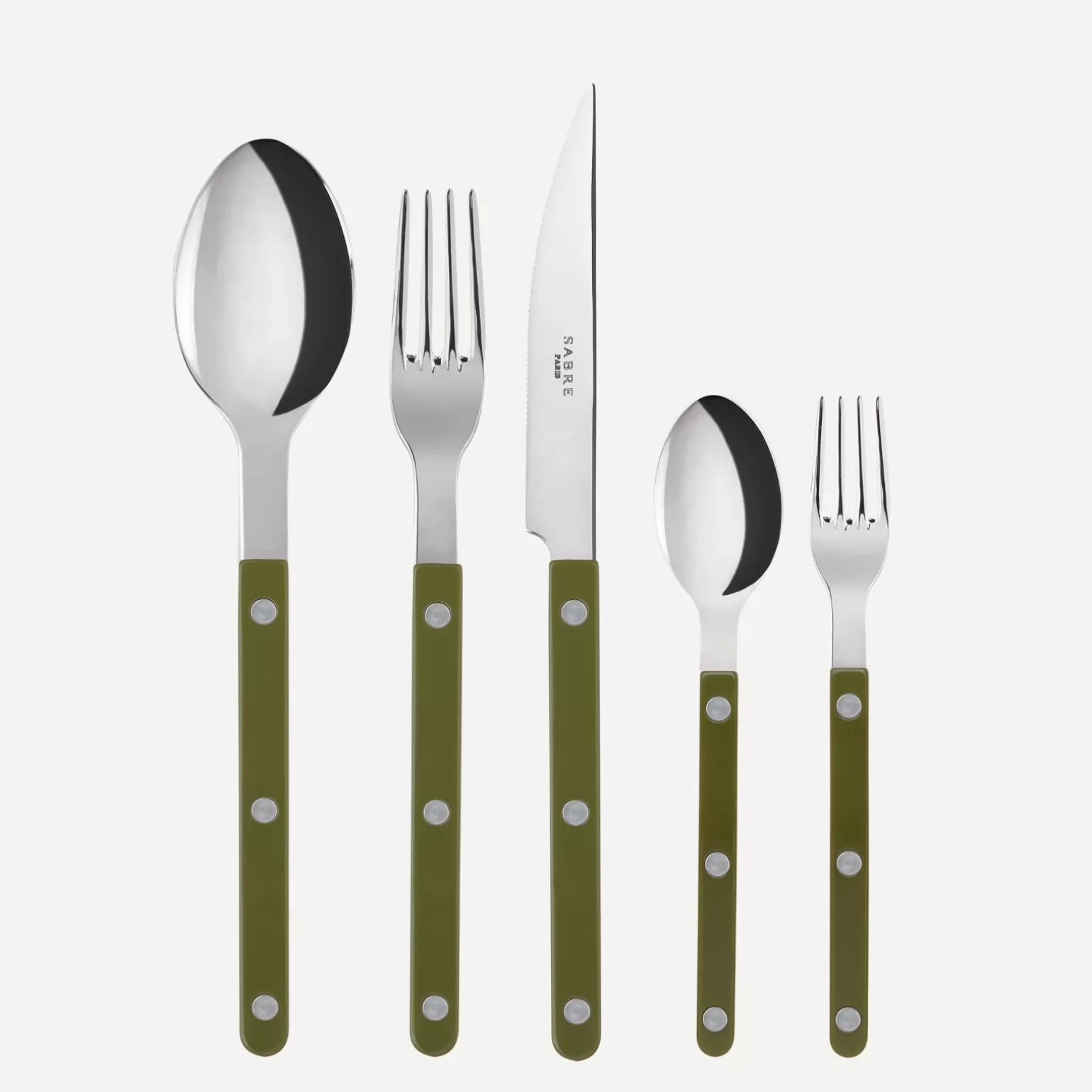 Set De 5 Pièces<Sabre Paris Bistrot Uni, Vert fougère