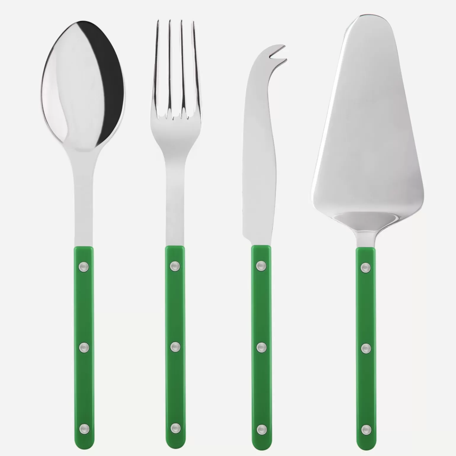 Set Les Essentiels - Ensemble De 4 Couverts De Service<Sabre Paris Bistrot Uni, Vert jardin