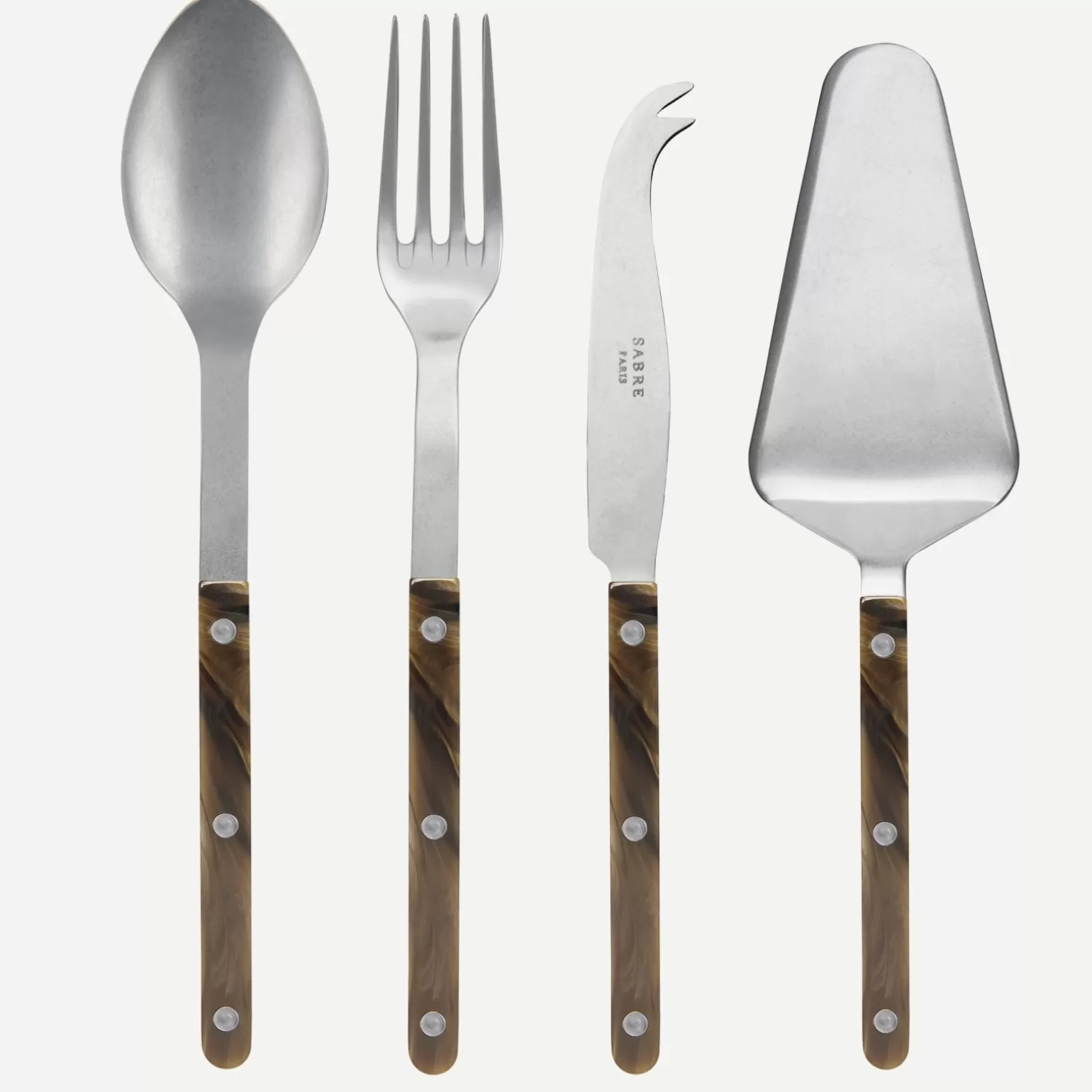 Set Les Essentiels - Ensemble De 4 Couverts De Service<Sabre Paris Bistrot Vintage Buffle, Effet Buffle