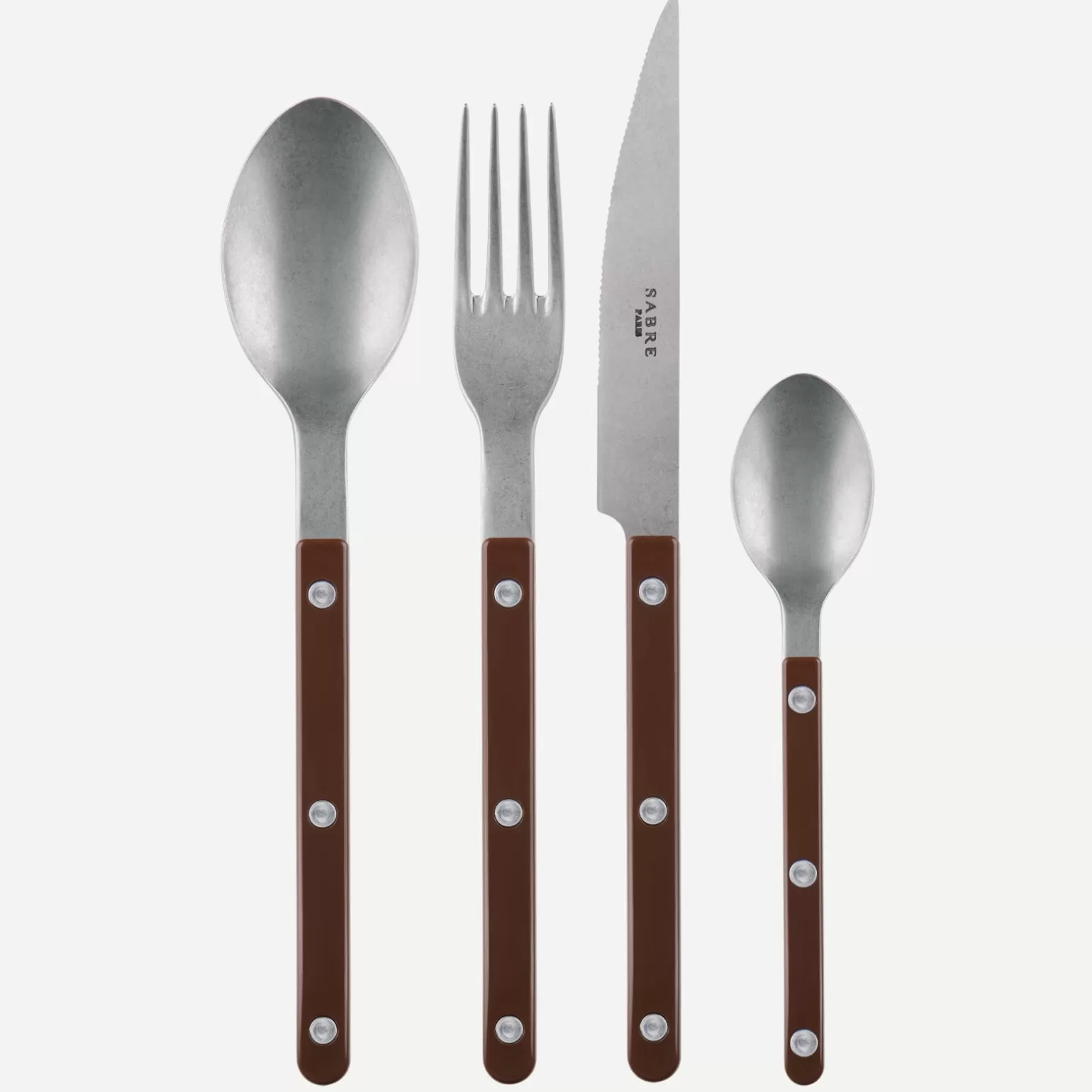 Ménagère De 48 Pièces<Sabre Paris Bistrot Vintage Uni, Chocolat