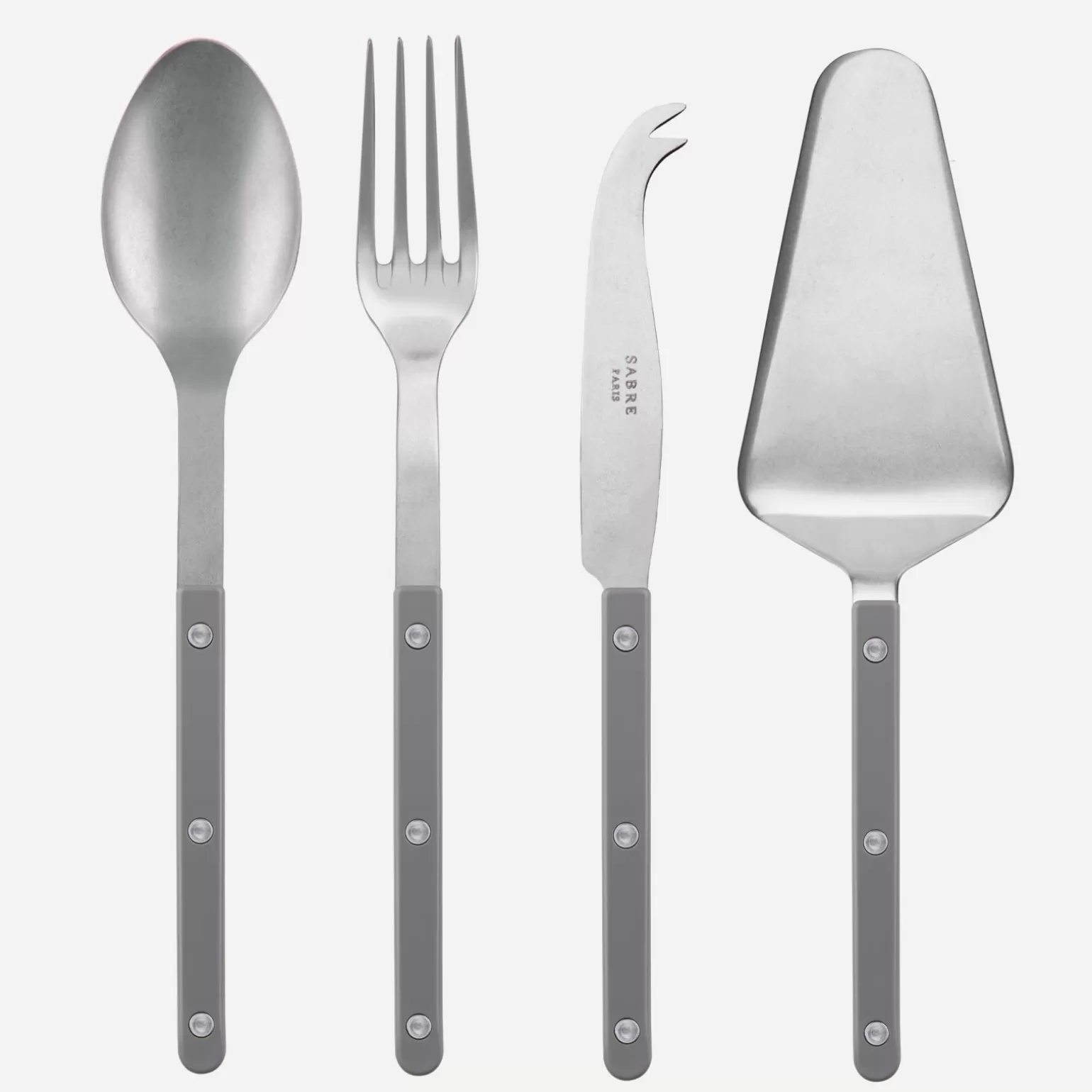 Set Les Essentiels - Ensemble De 4 Couverts De Service<Sabre Paris Bistrot Vintage Uni, Gris