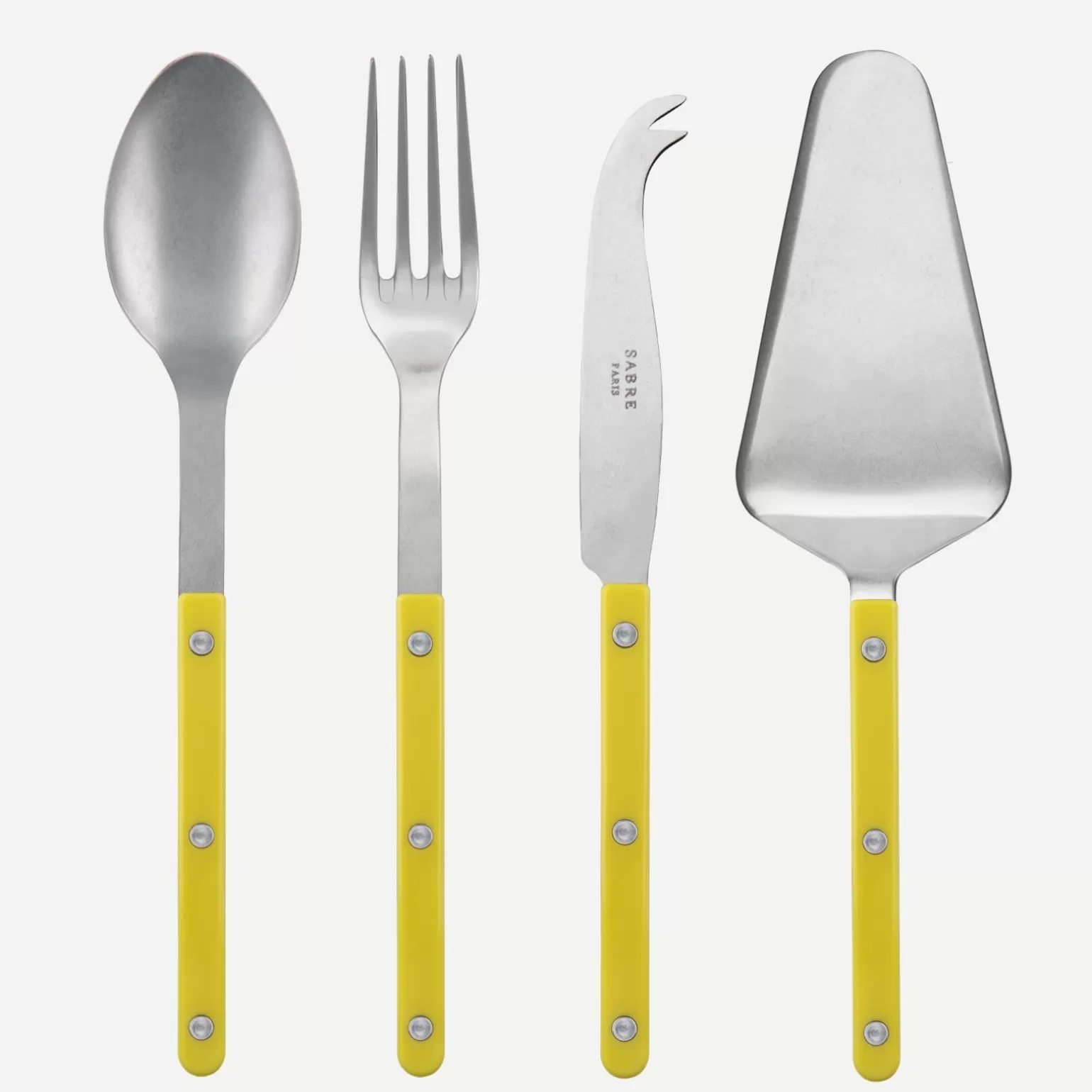 Set Les Essentiels - Ensemble De 4 Couverts De Service<Sabre Paris Bistrot Vintage Uni, Jaune