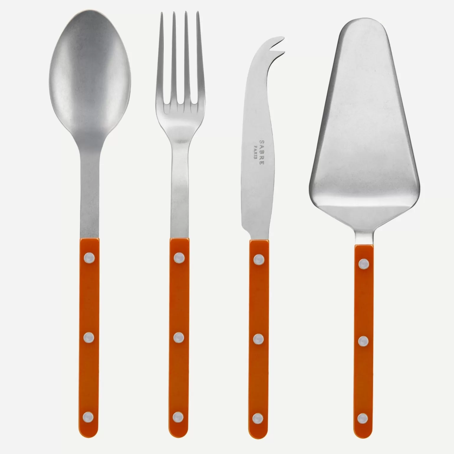 Set Les Essentiels - Ensemble De 4 Couverts De Service<Sabre Paris Bistrot Vintage Uni, Orange