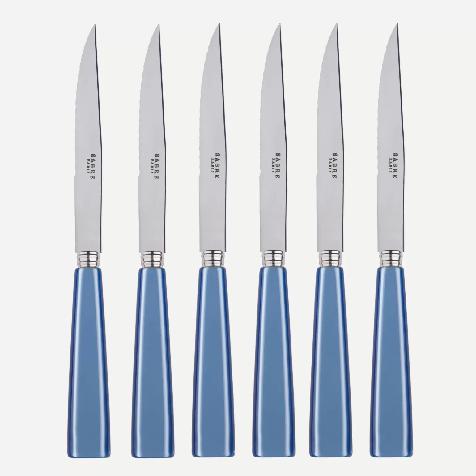 Set De 6 Couteaux À Steak<Sabre Paris Icône, Bleu clair