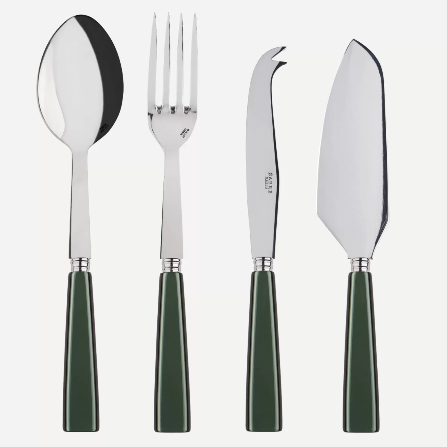 Set Les Essentiels - Ensemble De 4 Couverts De Service<Sabre Paris Icône, Vert foncé