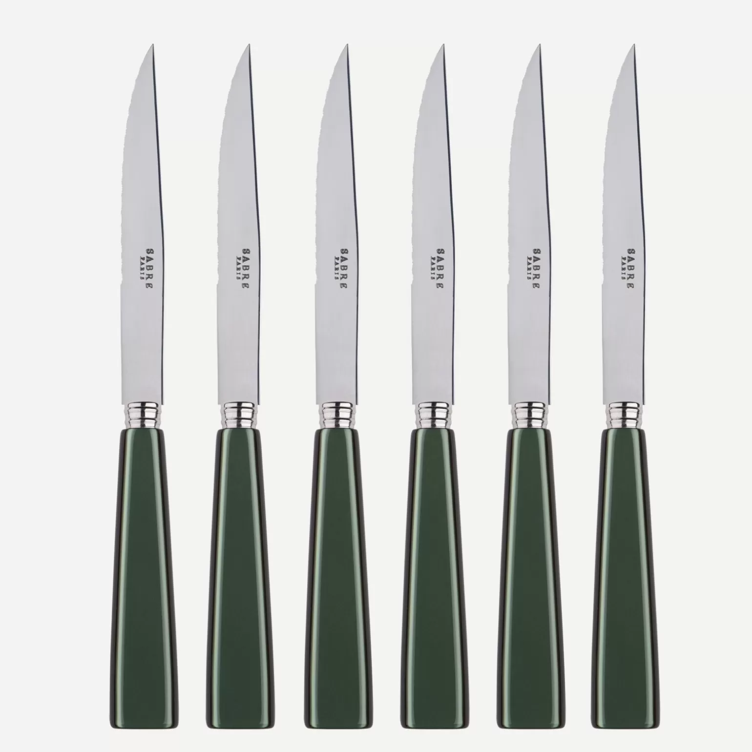 Set De 6 Couteaux À Steak<Sabre Paris Icône, Vert foncé