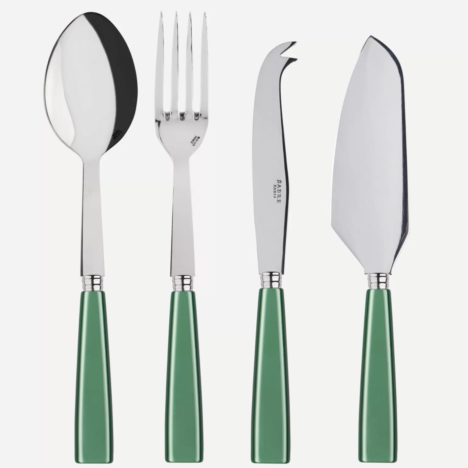 Set Les Essentiels - Ensemble De 4 Couverts De Service<Sabre Paris Icône, Vert jardin