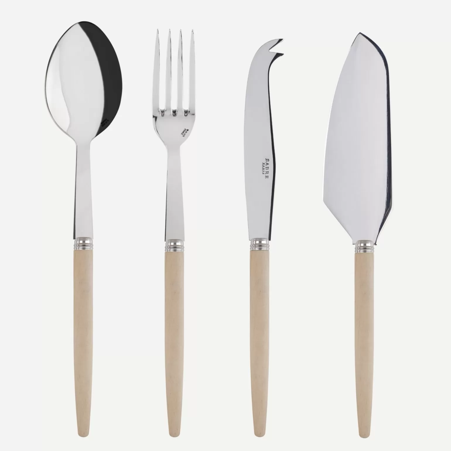 Set Les Essentiels - Ensemble De 4 Couverts De Service<Sabre Paris Jonc, Bois clair