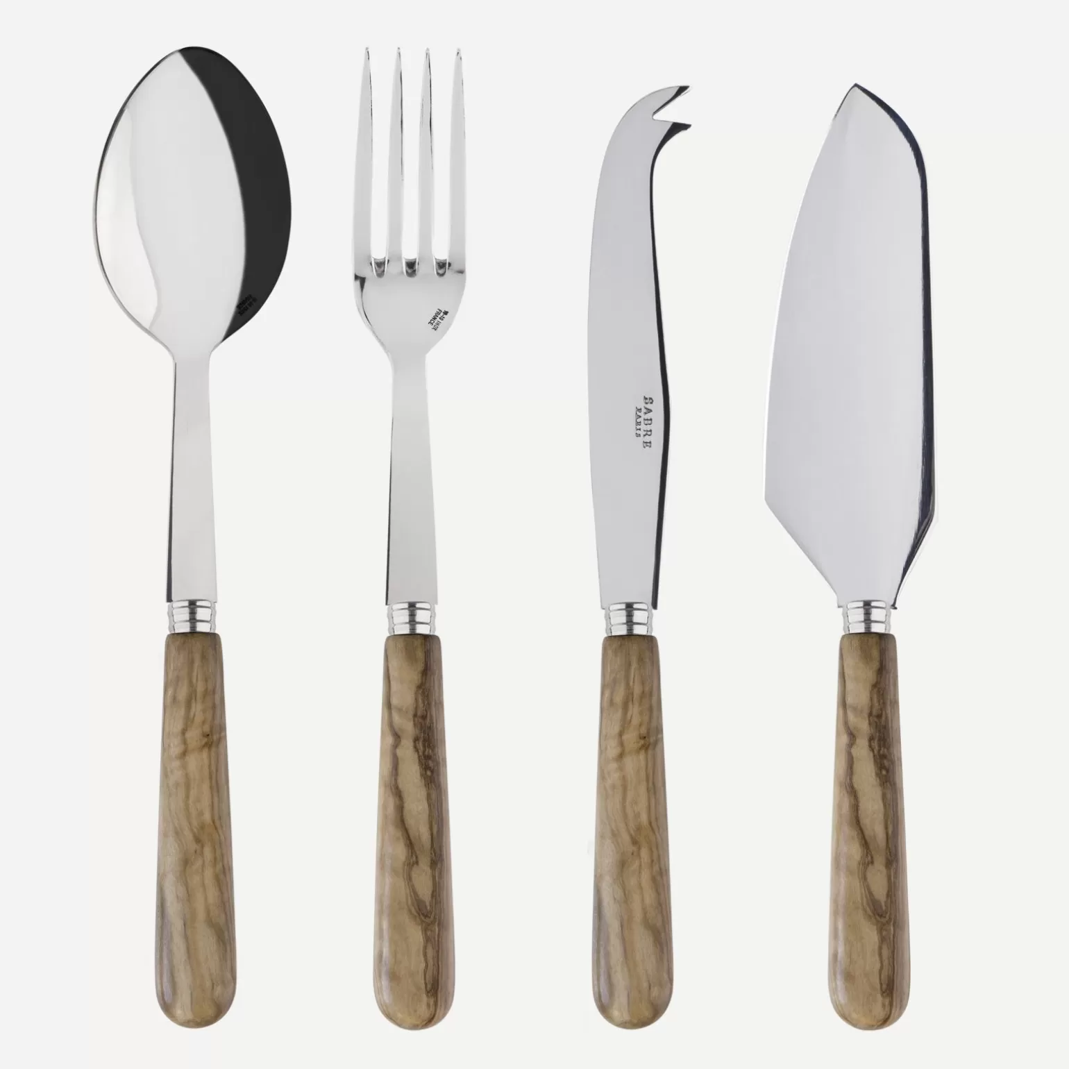 Set Les Essentiels - Ensemble De 4 Couverts De Service<Sabre Paris Lavandou, Bois d'olivier