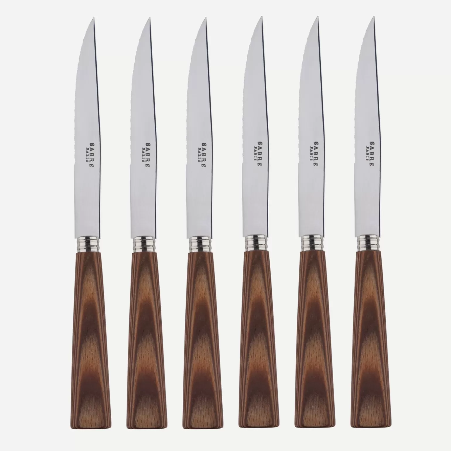 Set De 6 Couteaux À Steak<Sabre Paris Nature, Bois stratifié clair