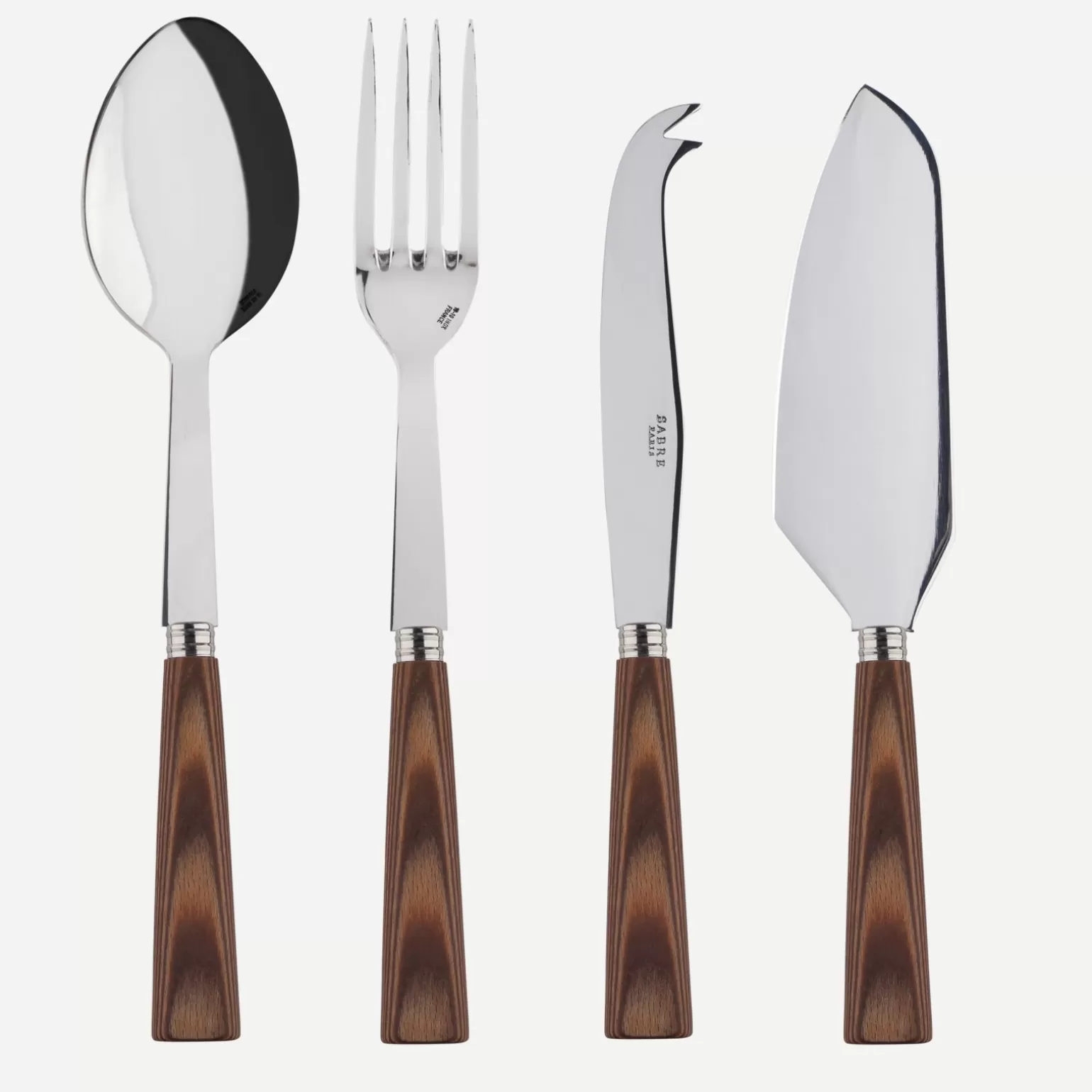 Set Les Essentiels - Ensemble De 4 Couverts De Service<Sabre Paris Nature, Bois stratifié clair