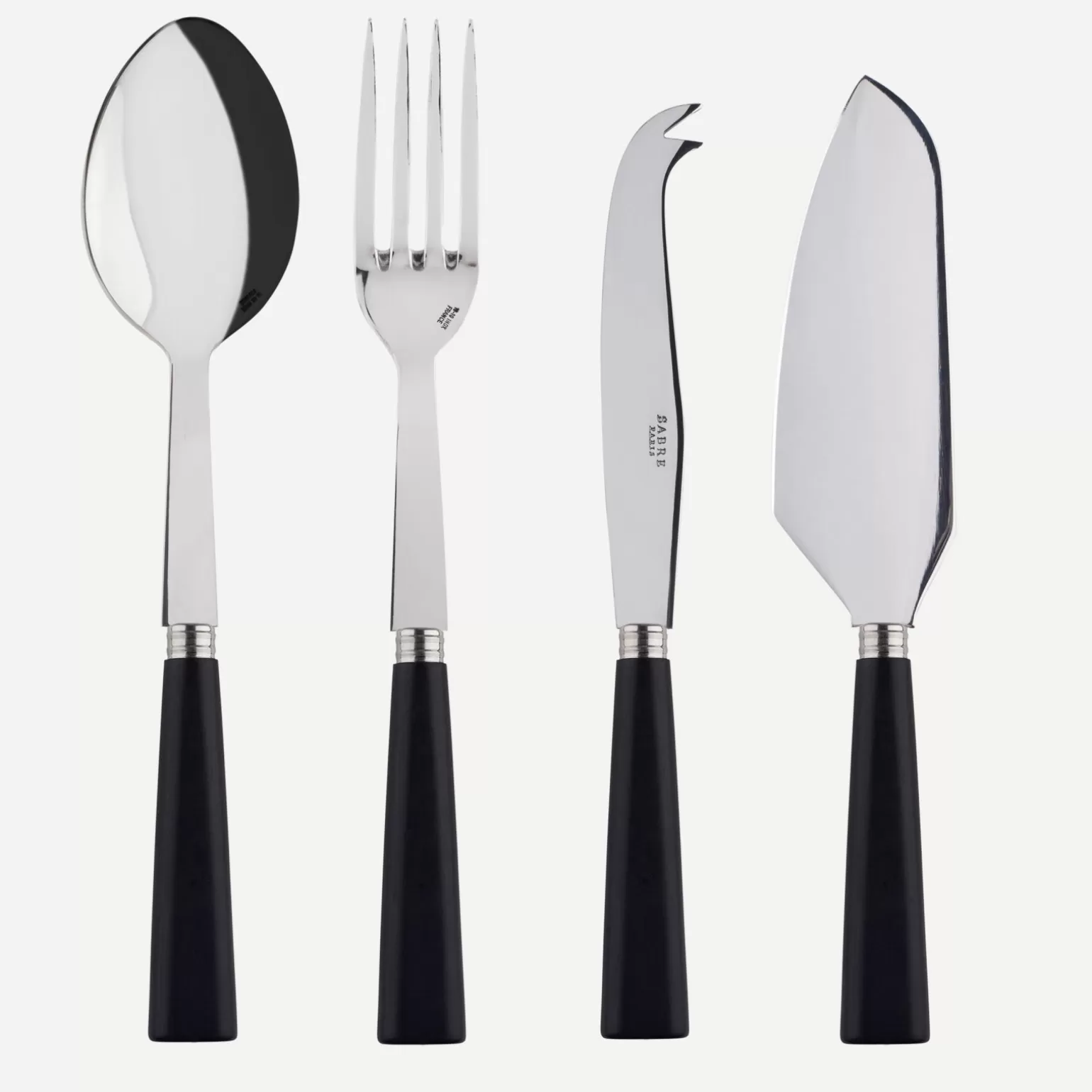 Set Les Essentiels - Ensemble De 4 Couverts De Service<Sabre Paris Nature, Bois stratifié noir