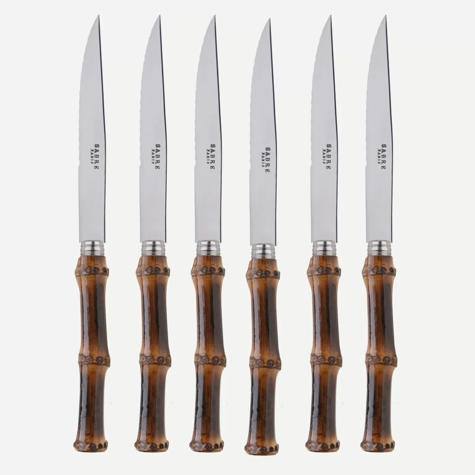 Set De 6 Couteaux À Steak<Sabre Paris Panda, Bambou foncé