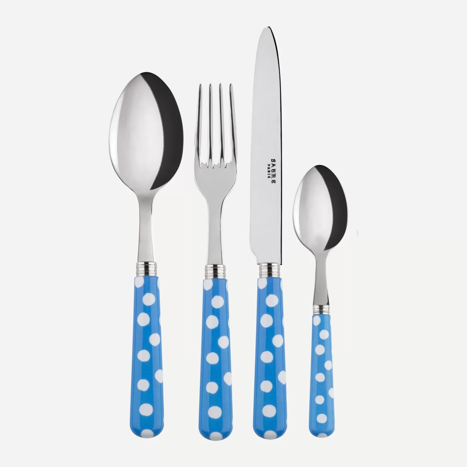 Set De 4 Pièces<Sabre Paris Pois Blancs, Bleu clair