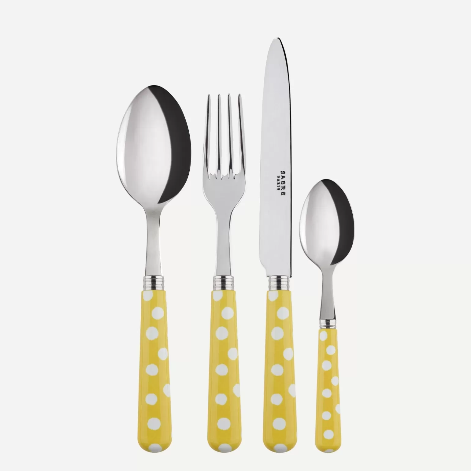 Set De 4 Pièces<Sabre Paris Pois Blancs, Jaune