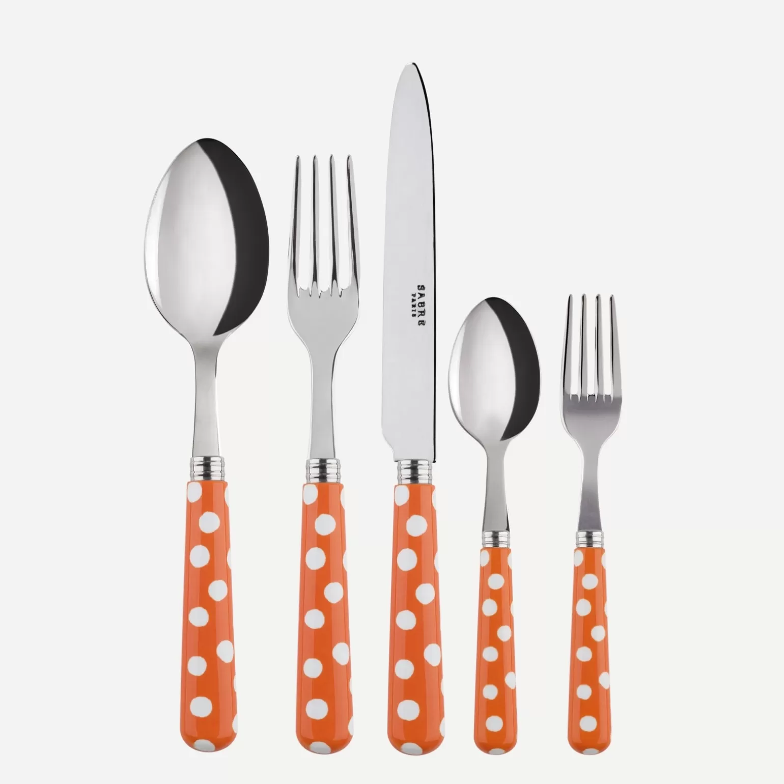 Set De 5 Pièces<Sabre Paris Pois Blancs, Orange