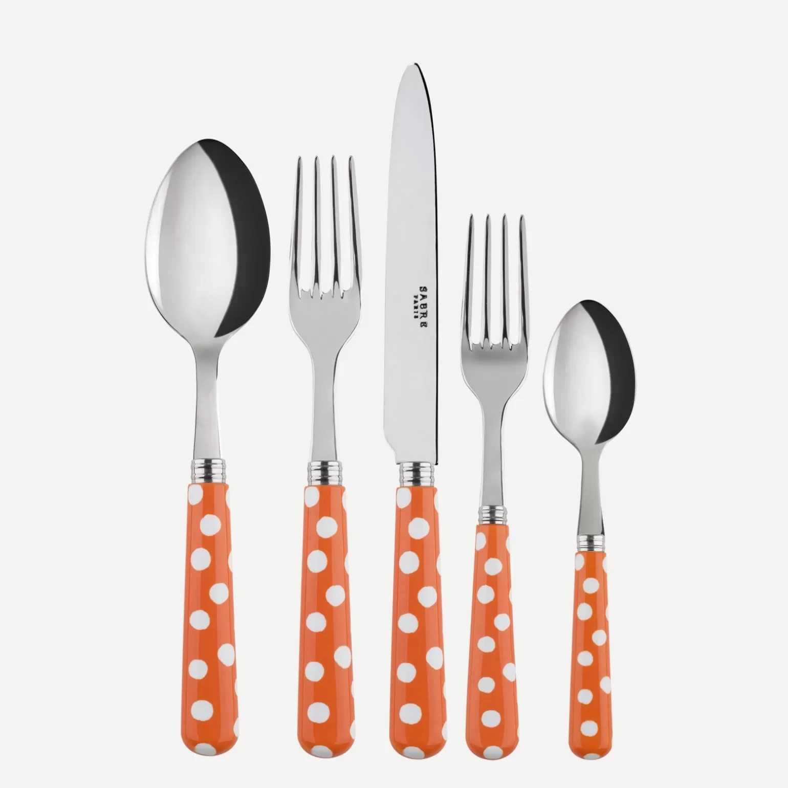 Set De 5 Pièces<Sabre Paris Pois Blancs, Orange