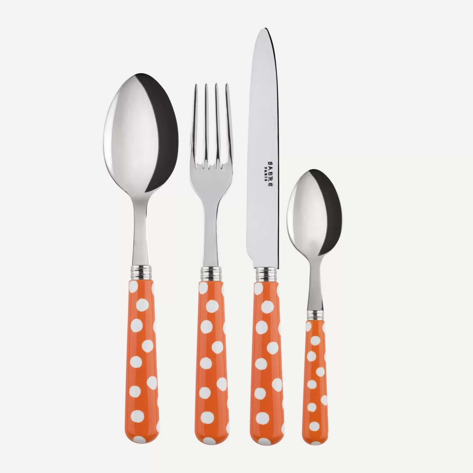 Set De 4 Pièces<Sabre Paris Pois Blancs, Orange