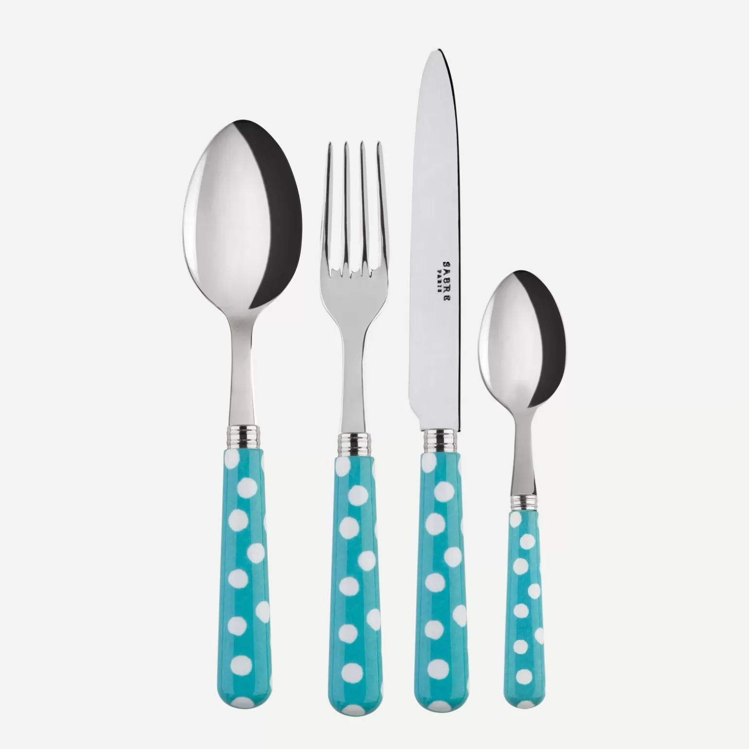 Set De 4 Pièces<Sabre Paris Pois Blancs, Turquoise