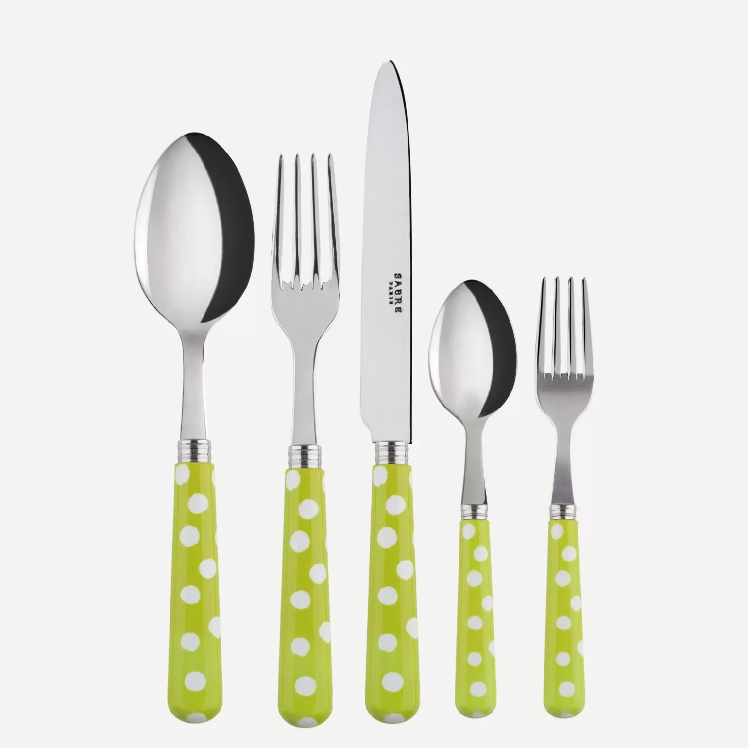 Set De 5 Pièces<Sabre Paris Pois Blancs, Vert clair