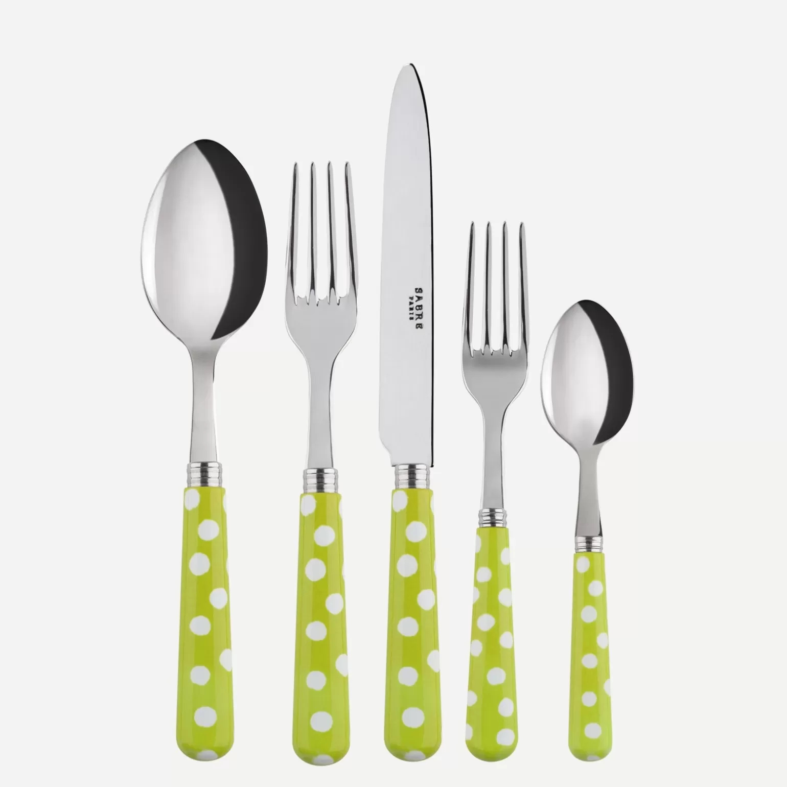 Set De 5 Pièces<Sabre Paris Pois Blancs, Vert clair