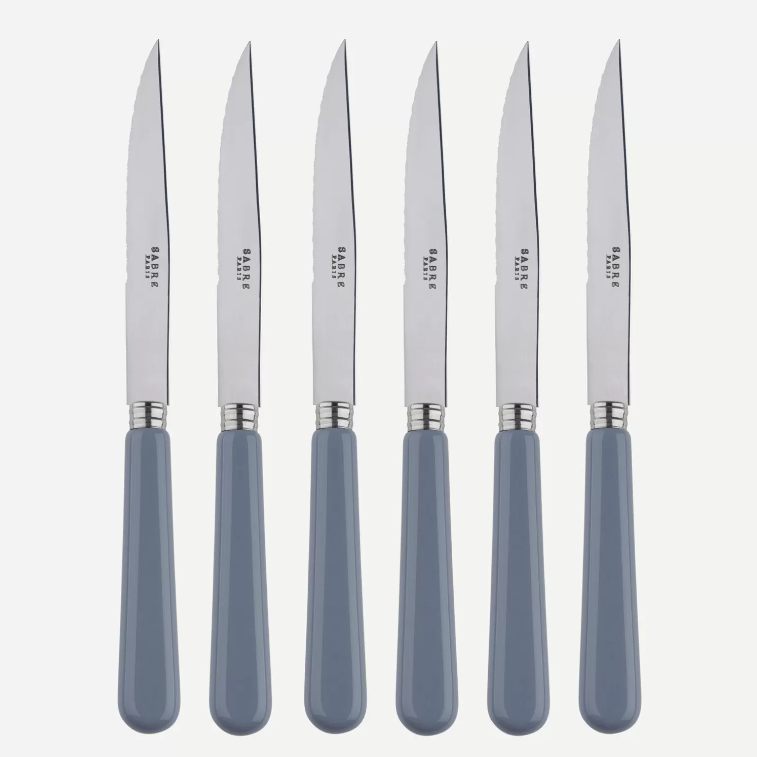 Set De 6 Couteaux À Steak<Sabre Paris Pop Unis, Gris